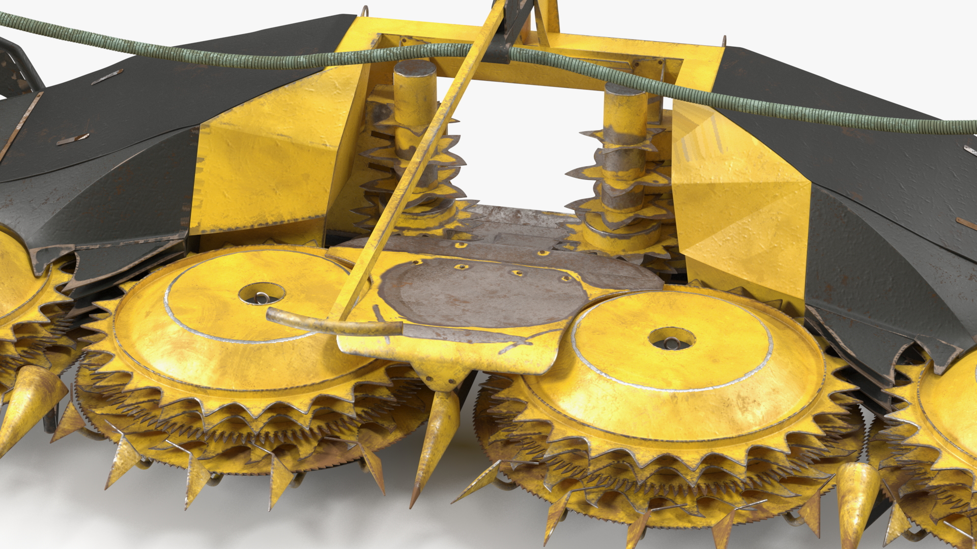 3D model New Holland 750BFI Rotary Corn Head Harvesting Unit Old