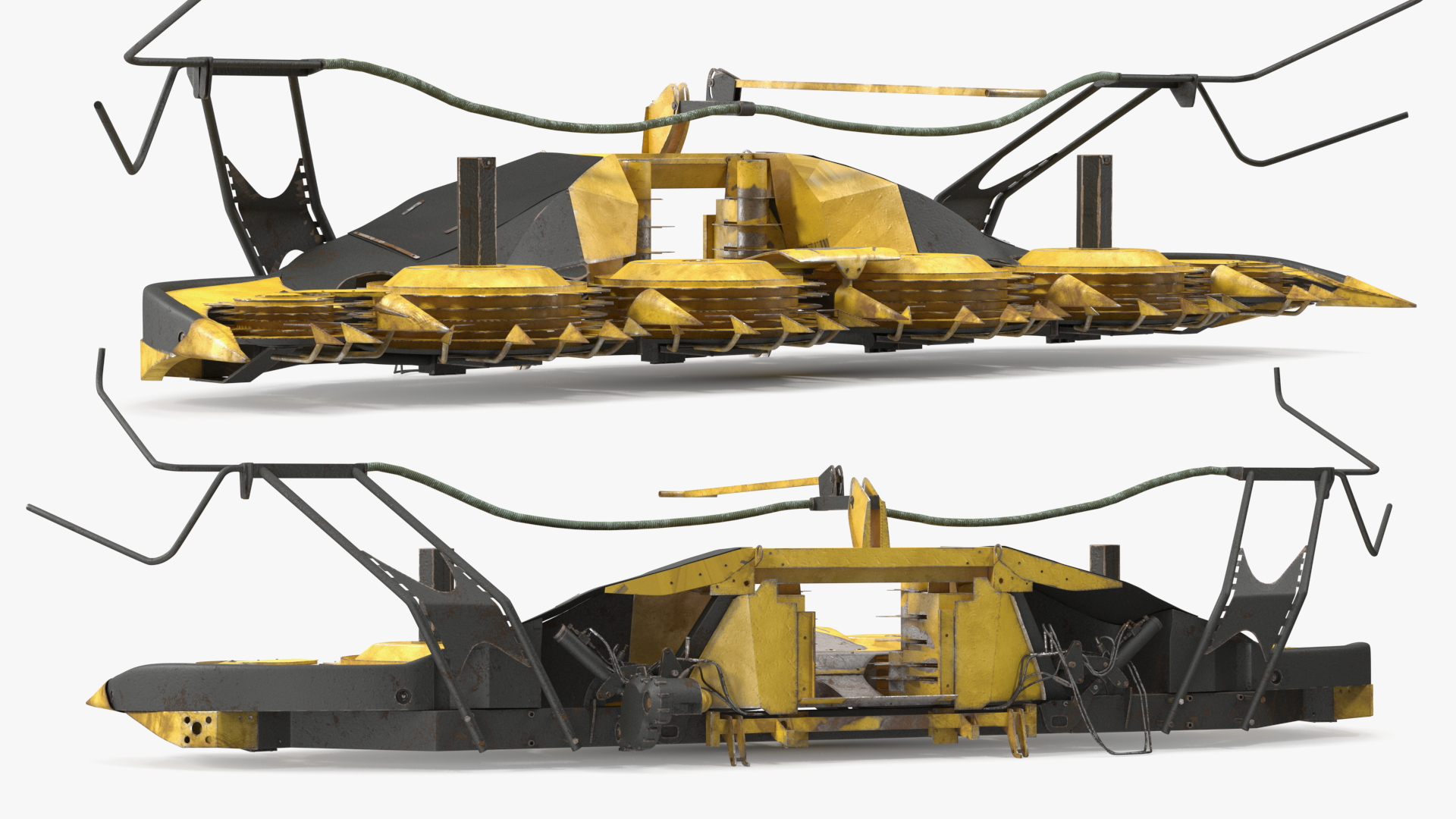 3D model New Holland 750BFI Rotary Corn Head Harvesting Unit Old