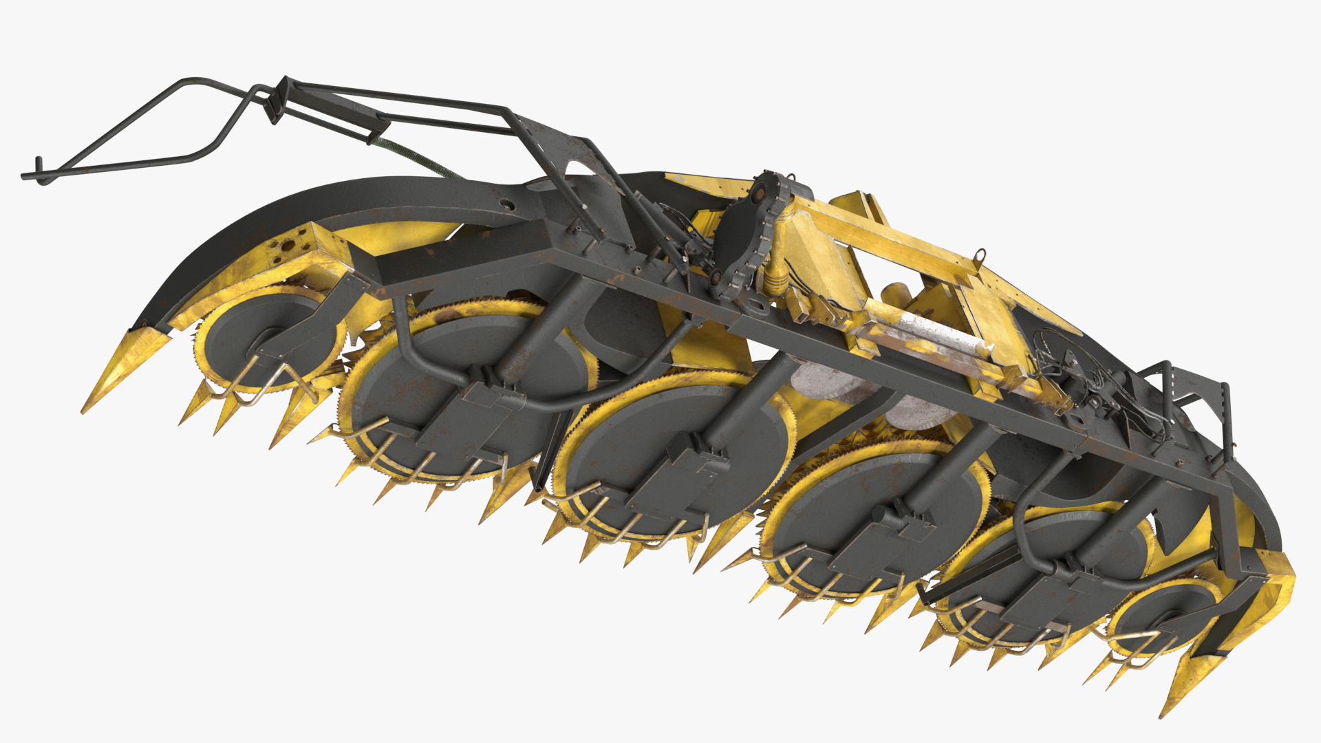 3D model New Holland 750BFI Rotary Corn Head Harvesting Unit Old