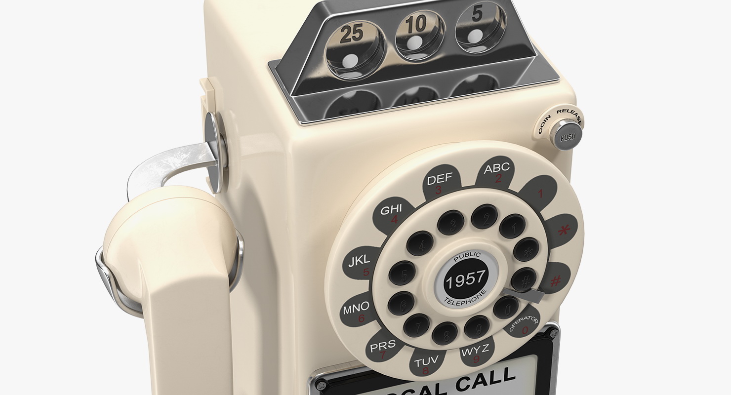 3D model Wild Wolf 1950 American Diner Phone