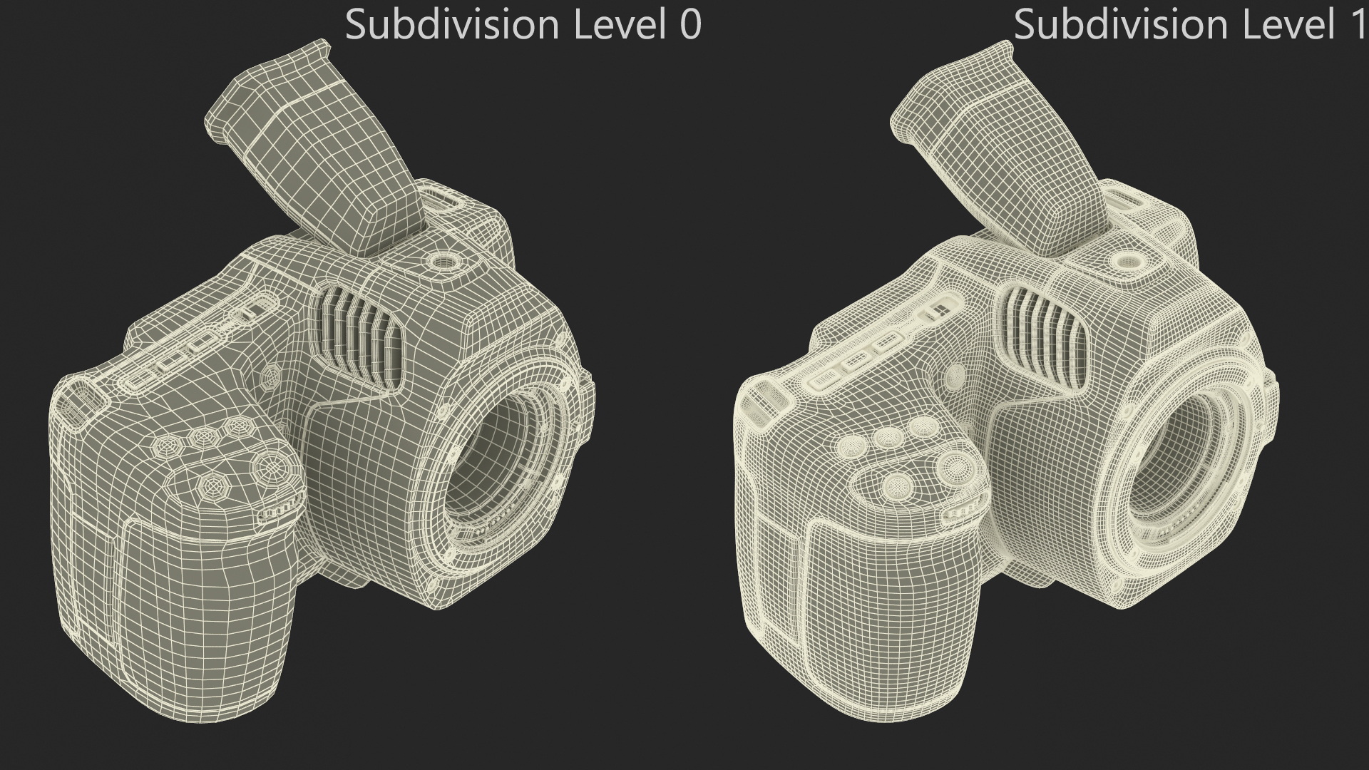 3D Professional Premium Camera Light On