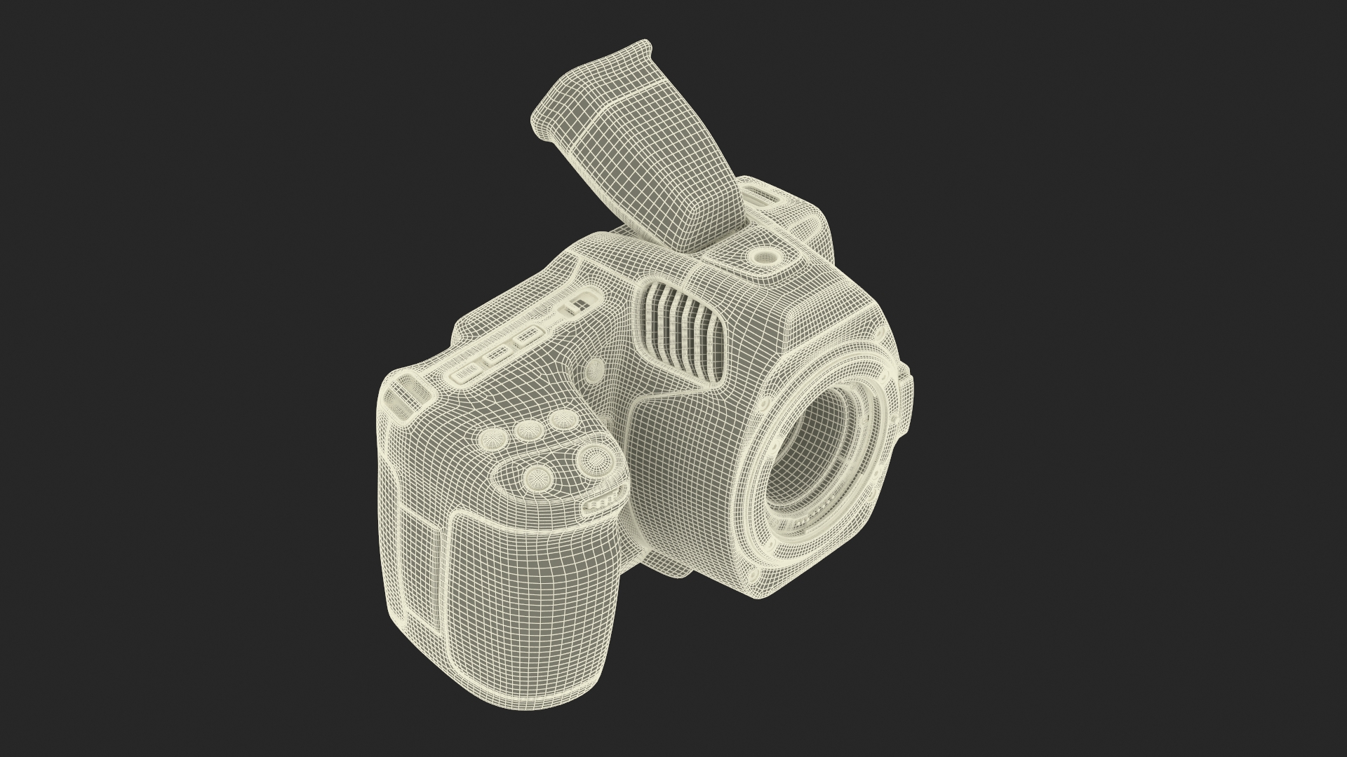 3D Professional Premium Camera Light On