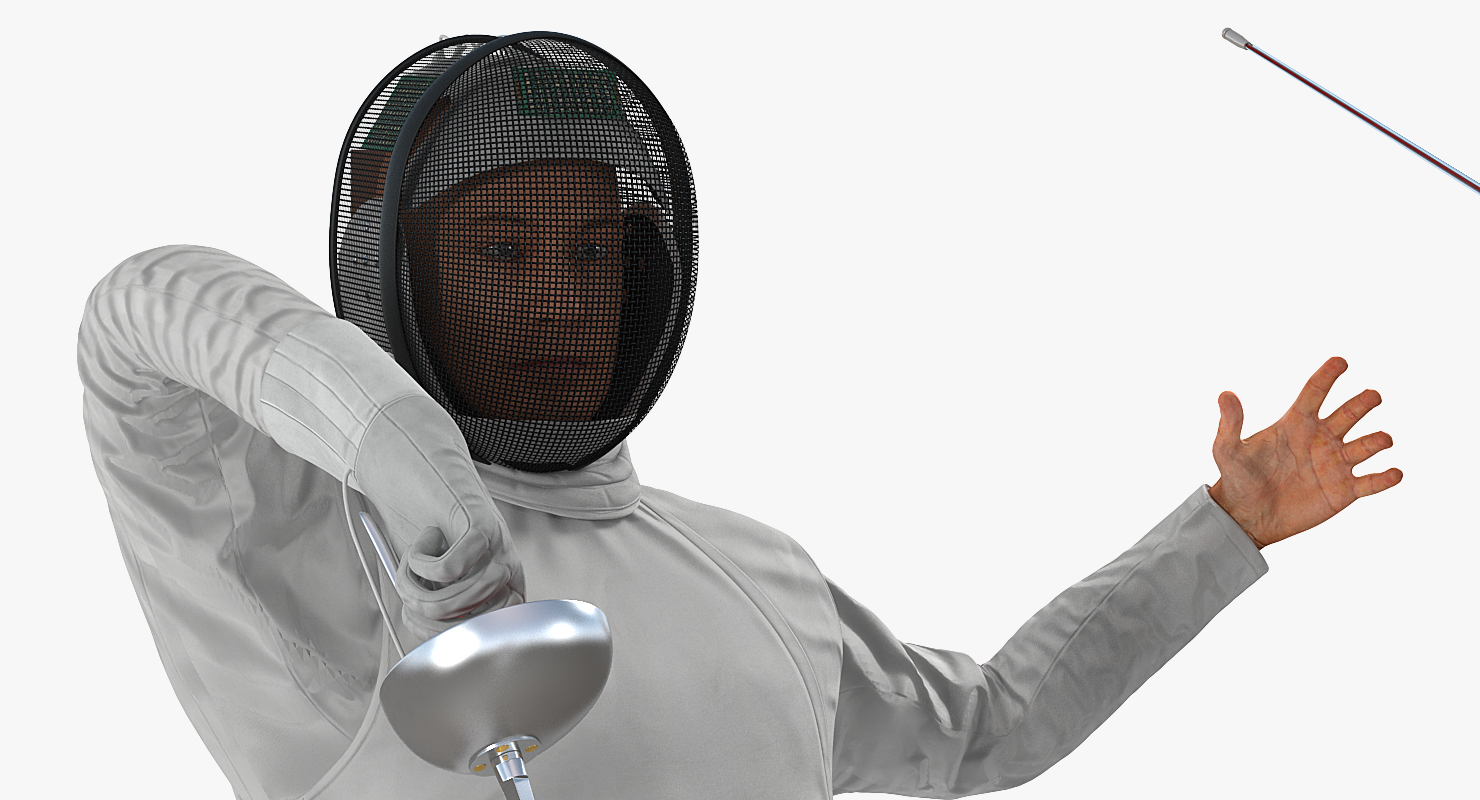 3D French Olympic Fencers Fight model