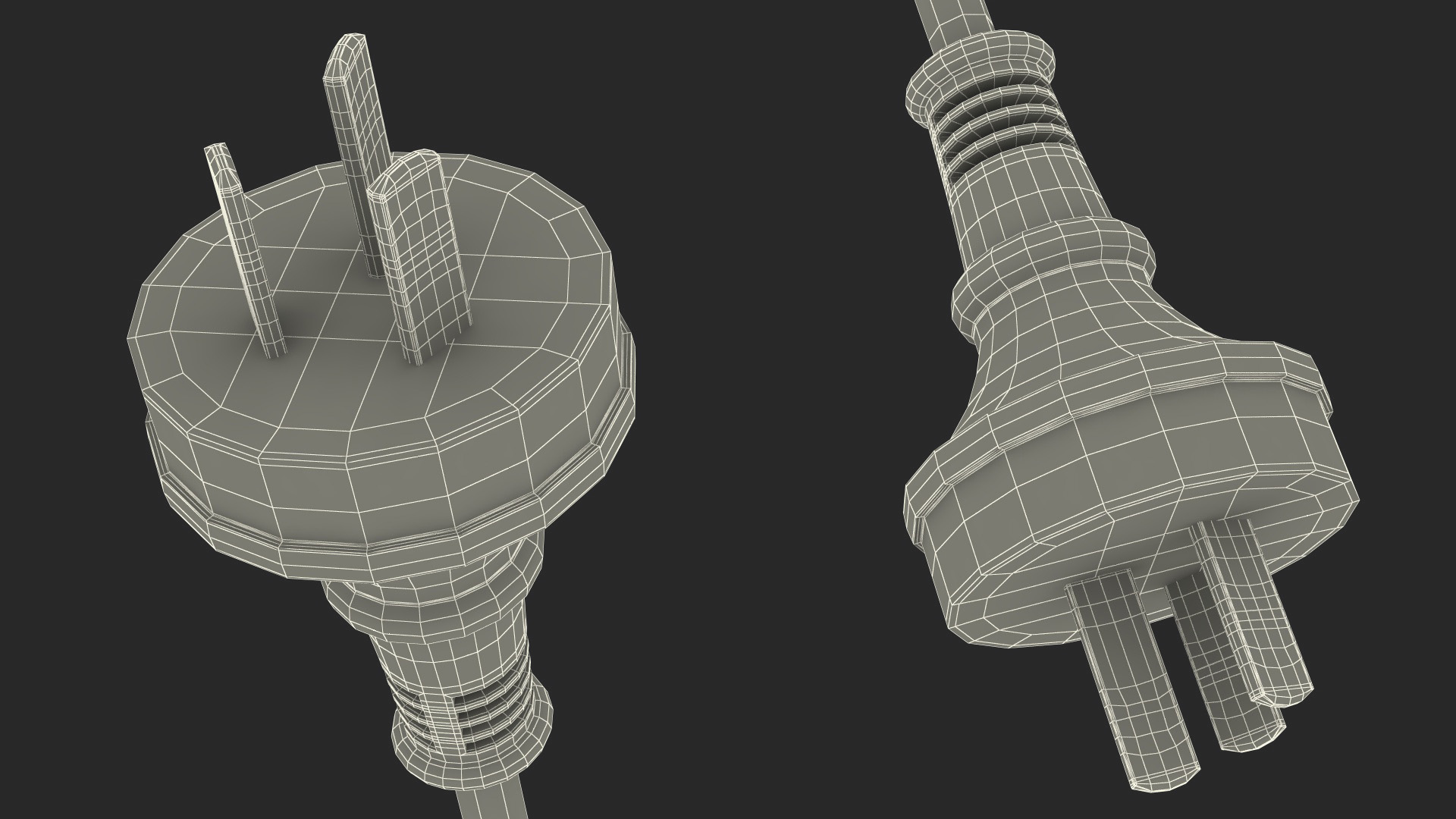 3D model Electric Plug China Type I Grounded