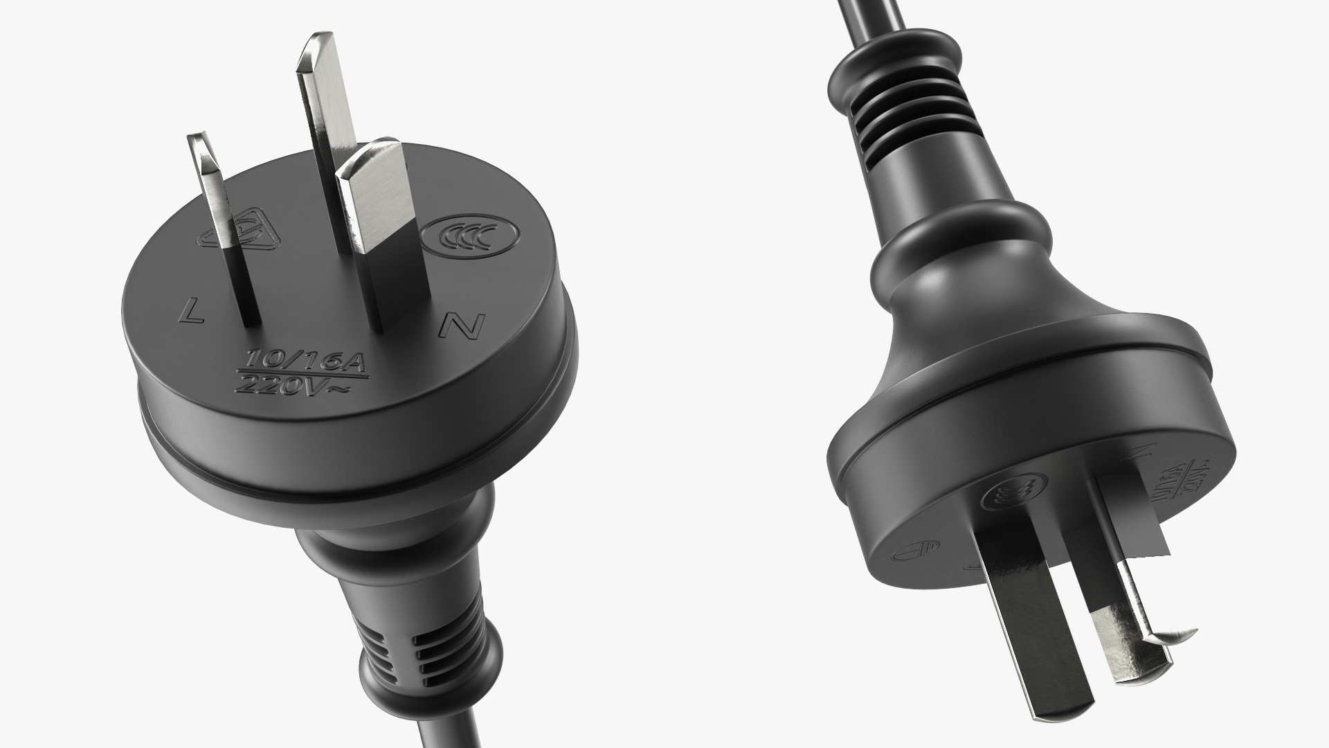 3D model Electric Plug China Type I Grounded