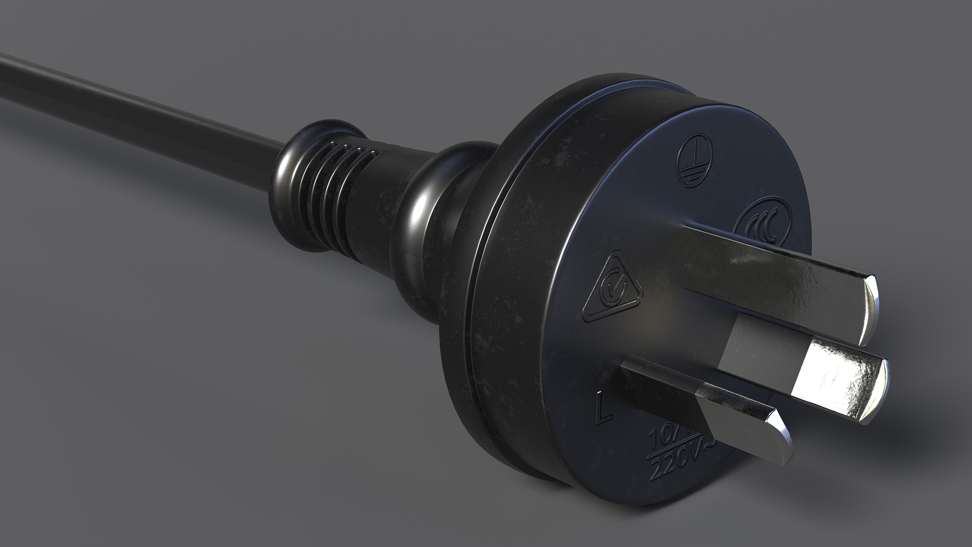 3D model Electric Plug China Type I Grounded