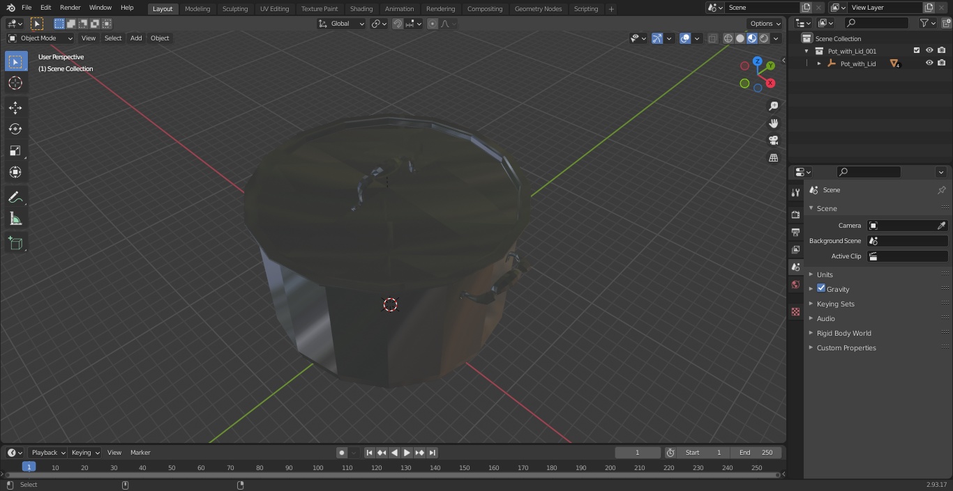 Pot with Lid 3D