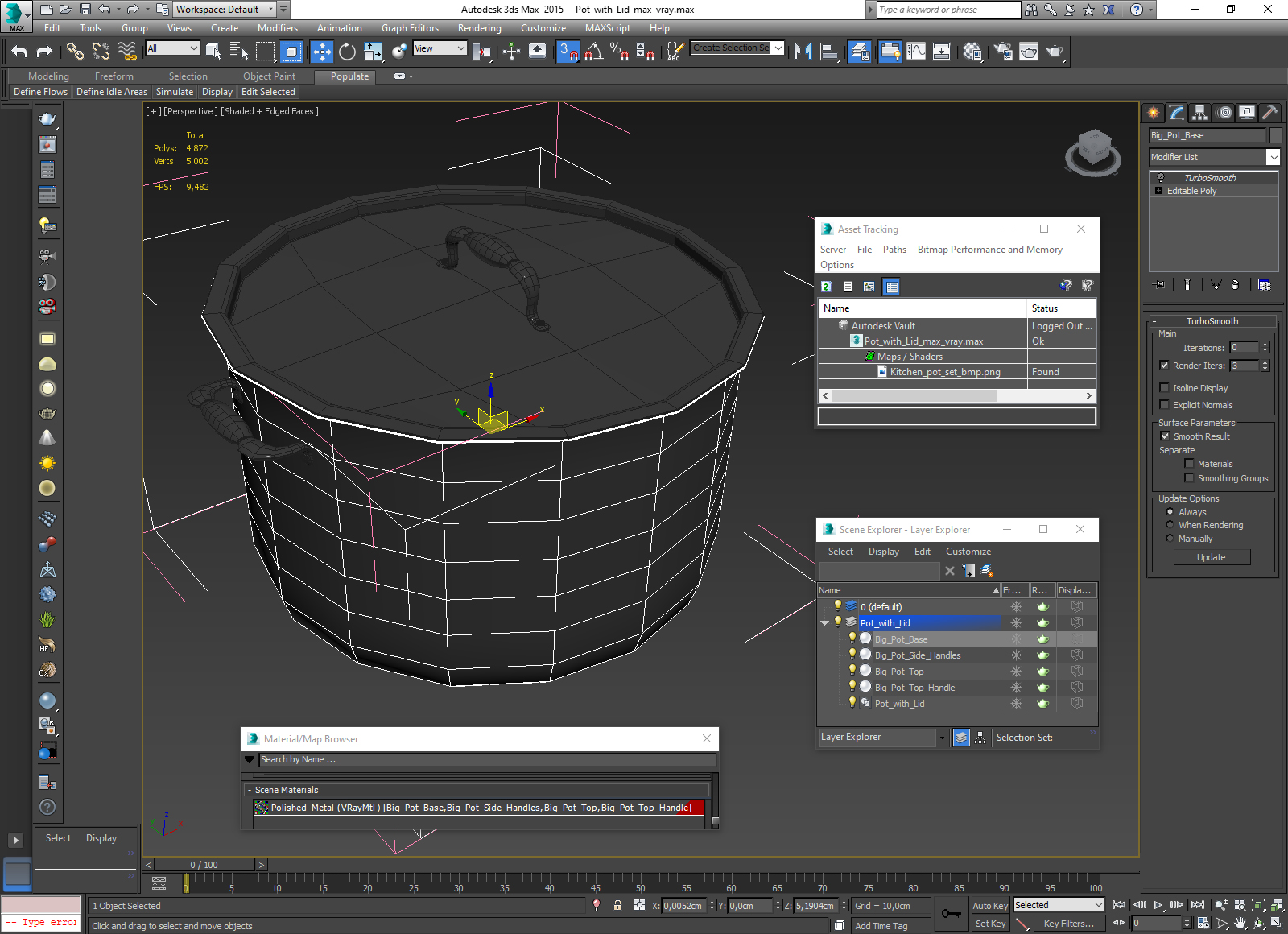 Pot with Lid 3D