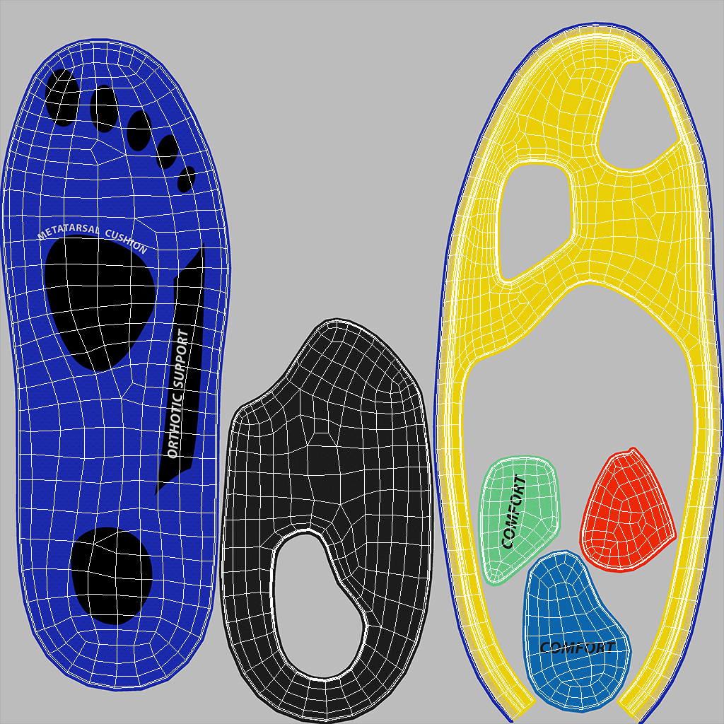 3D Orthopedic Sport Shoe Insole model