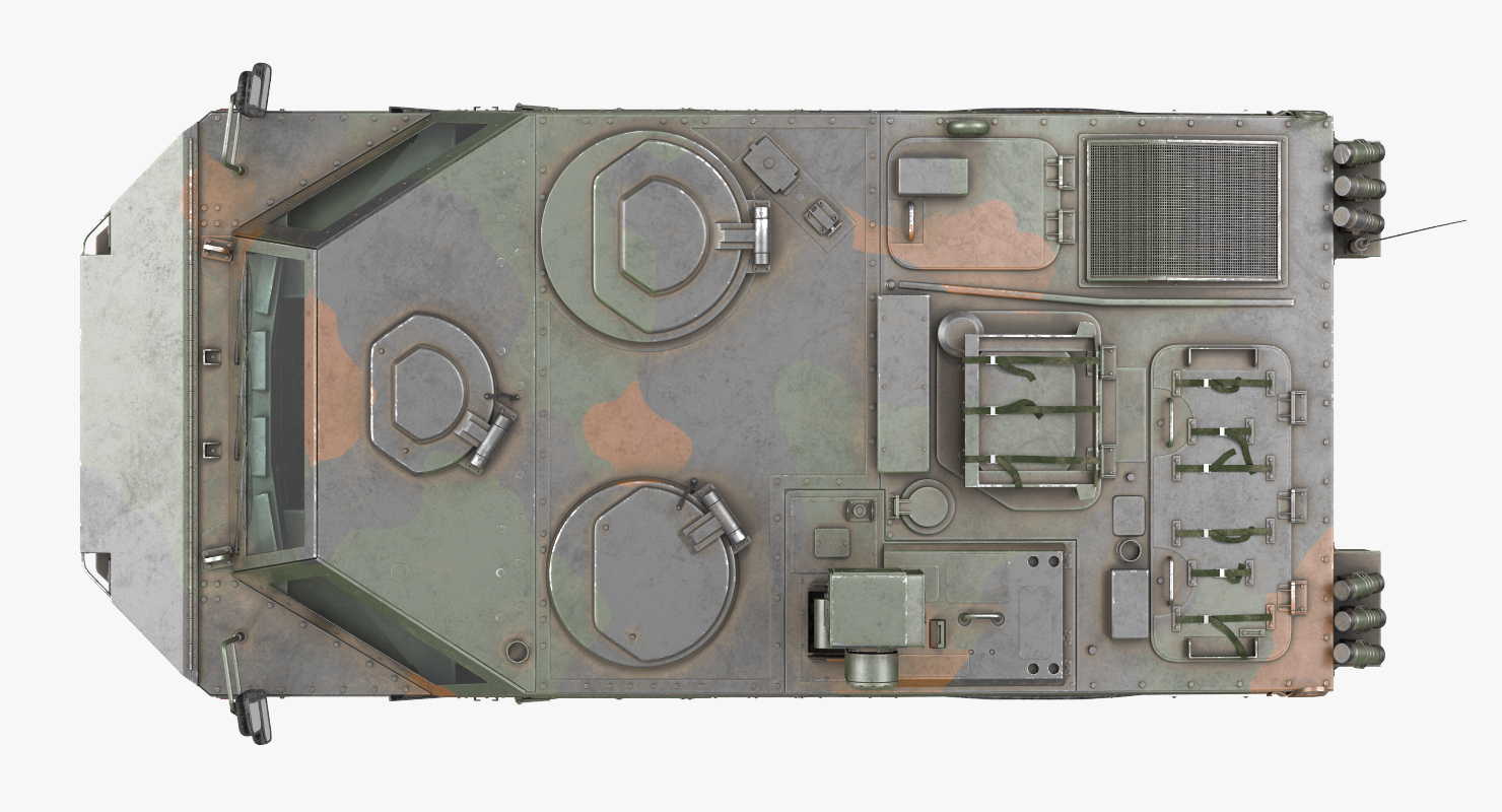 3D Fennek German Reconnaissance Vehicle Rigged model