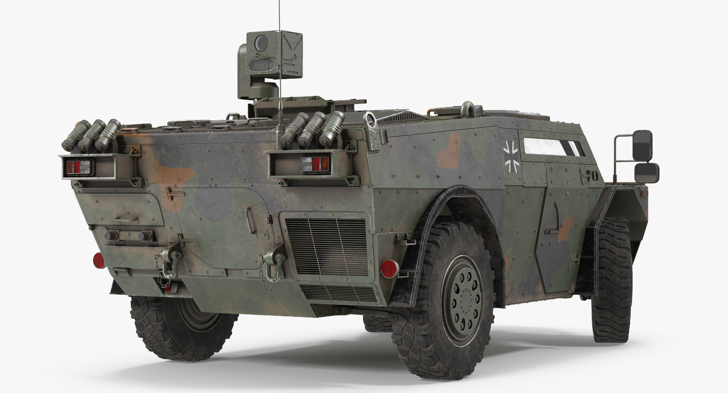 3D Fennek German Reconnaissance Vehicle Rigged model