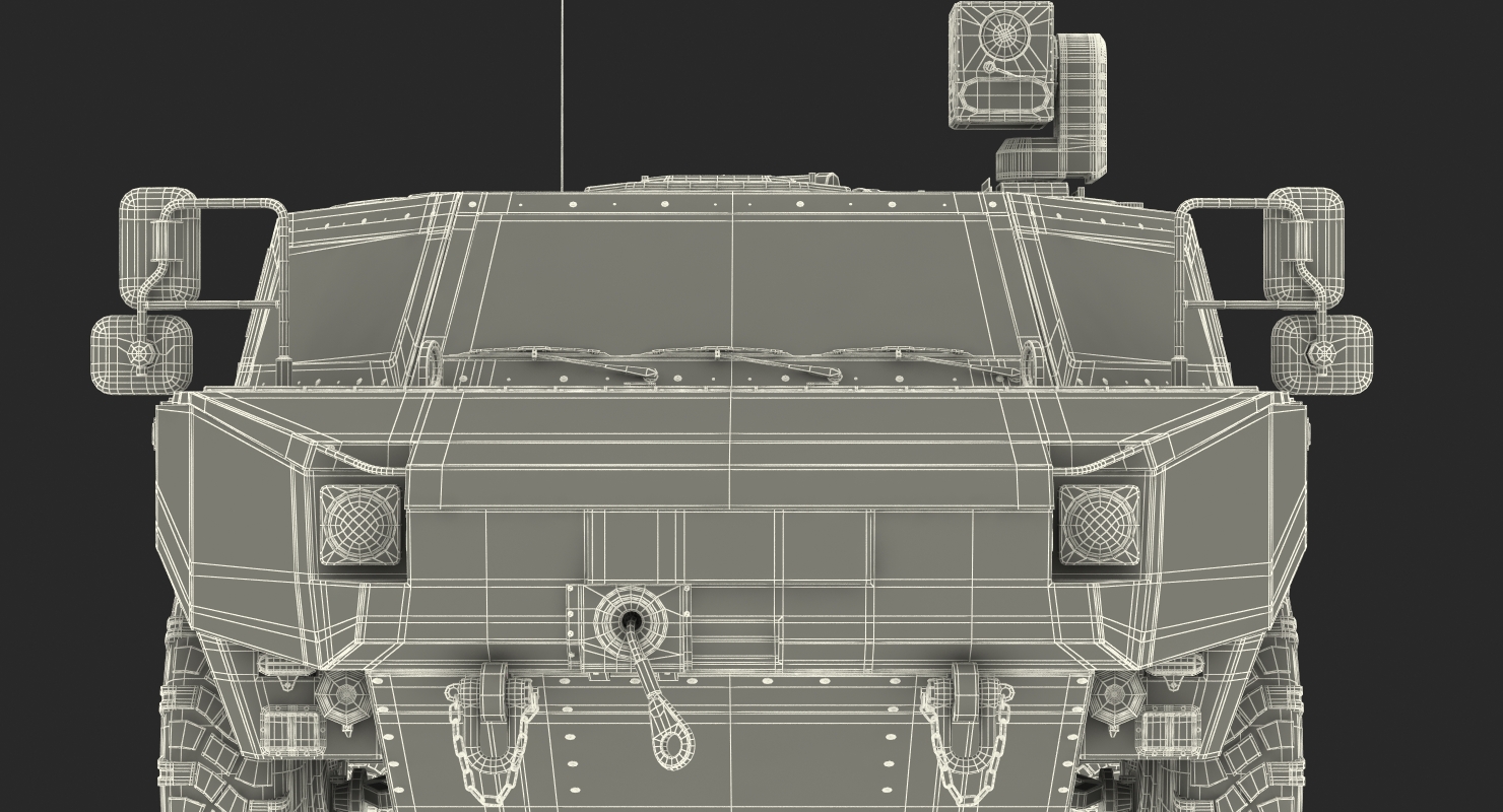 3D Fennek German Reconnaissance Vehicle Rigged model