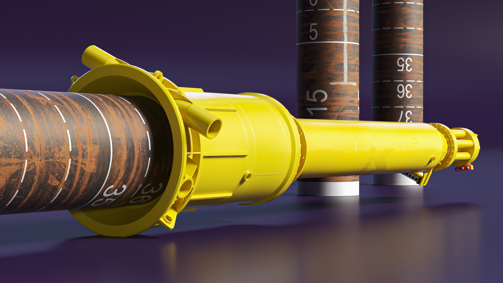 3D Marine Hydraulic Pile Hammer model