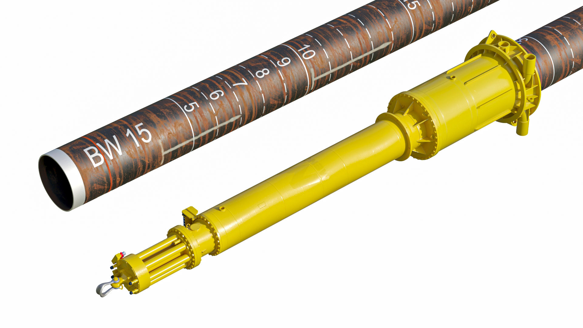 3D Marine Hydraulic Pile Hammer model