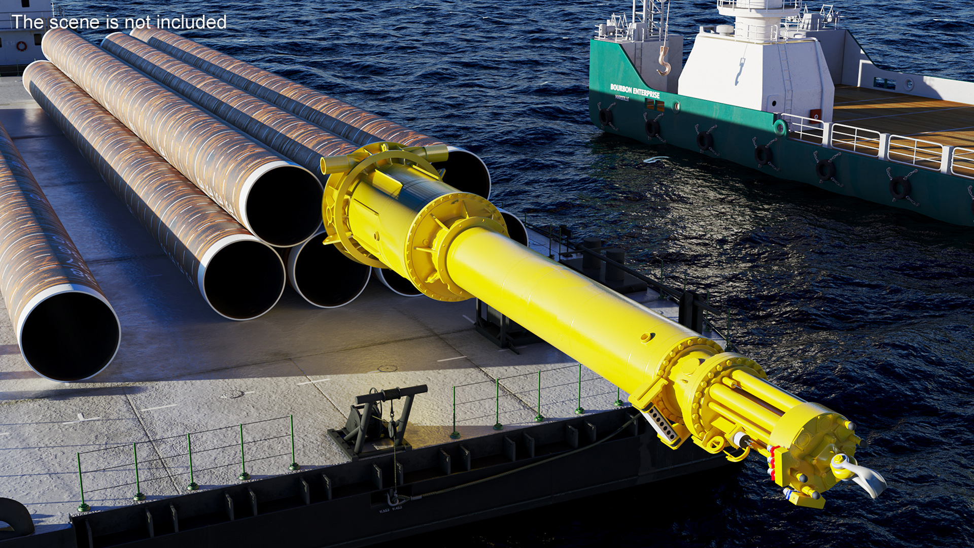 3D Marine Hydraulic Pile Hammer model