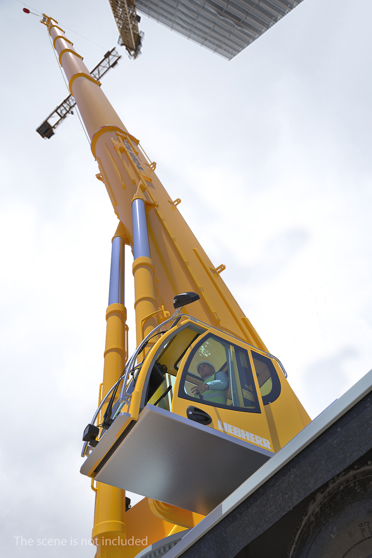 3D Liebherr LTM 1450 Mobile Crane Rigged for Maya