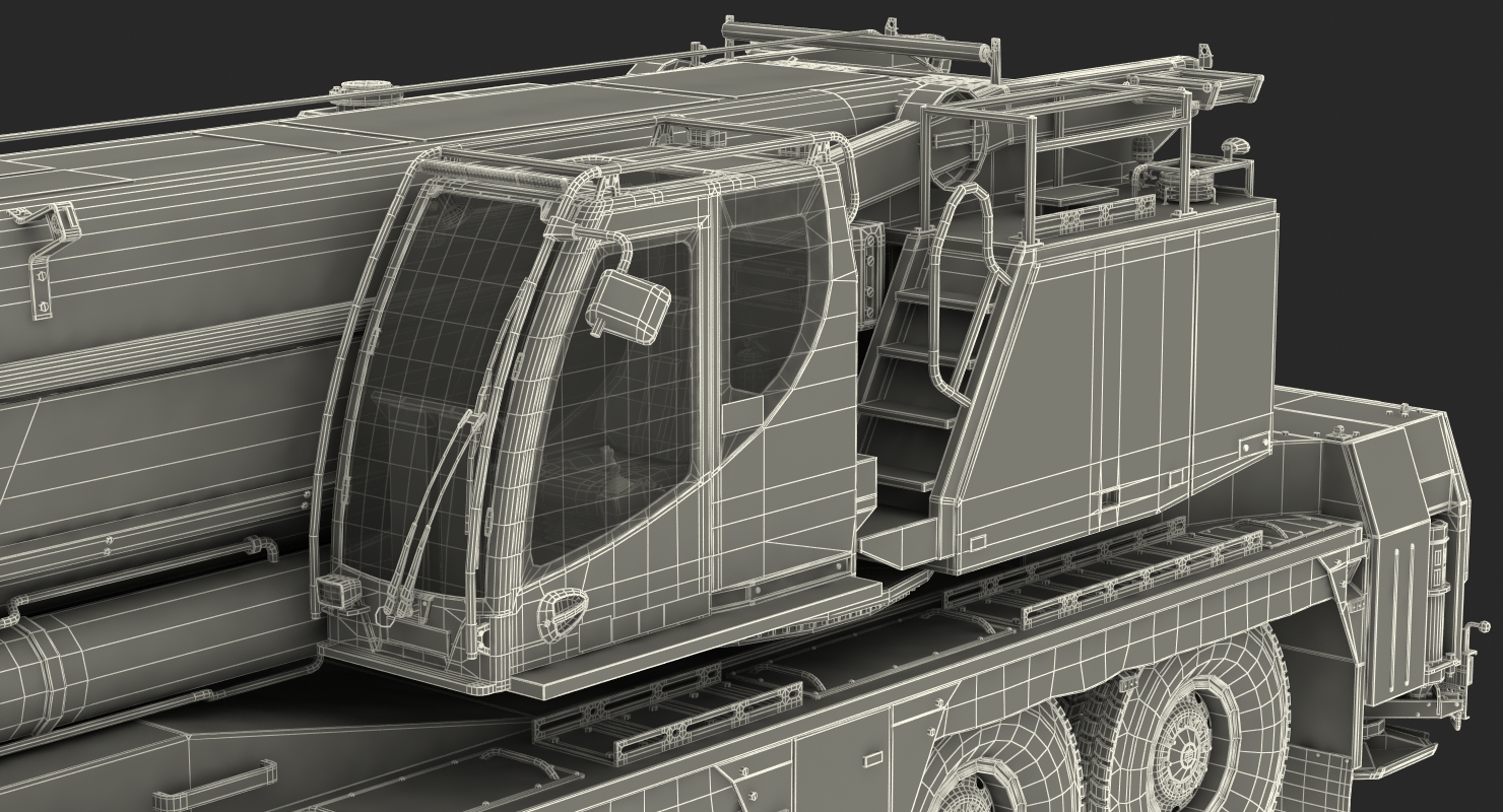 3D Liebherr LTM 1450 Mobile Crane Rigged for Maya