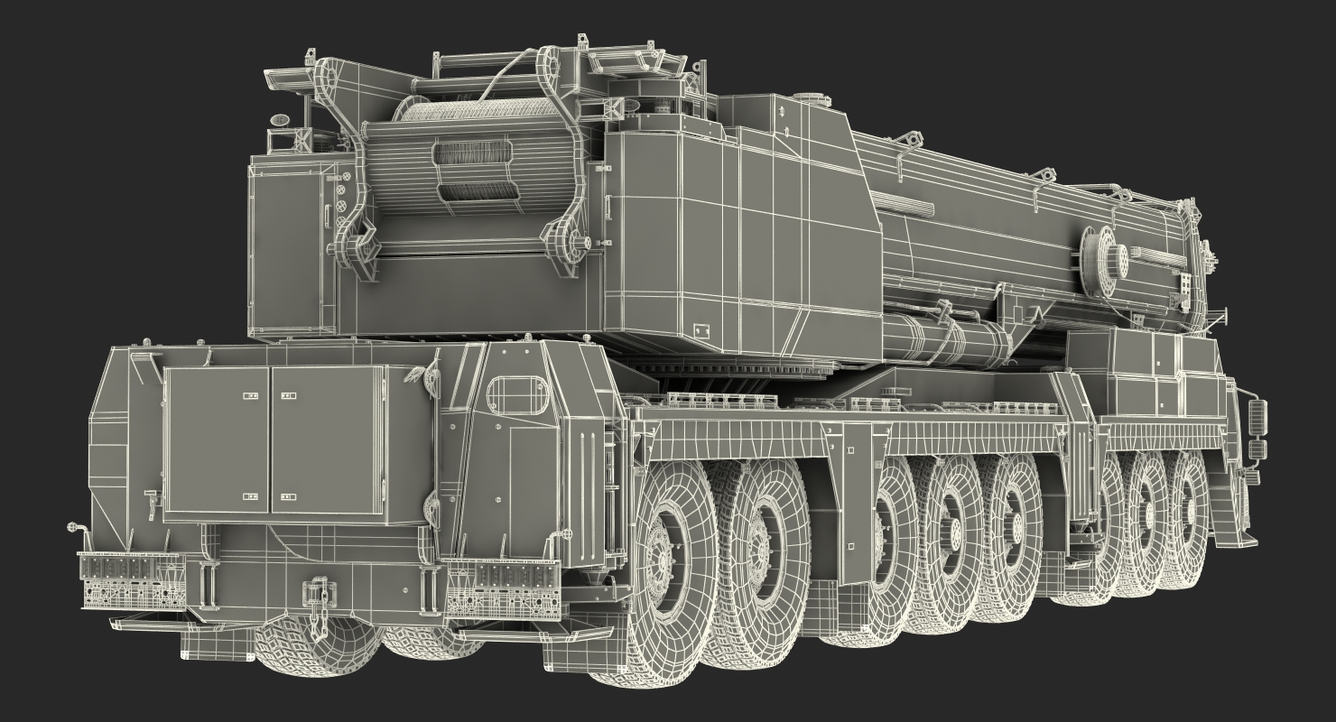 3D Liebherr LTM 1450 Mobile Crane Rigged for Maya