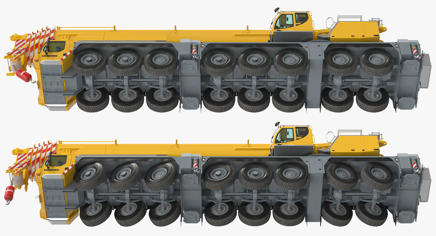 3D Liebherr LTM 1450 Mobile Crane Rigged for Maya