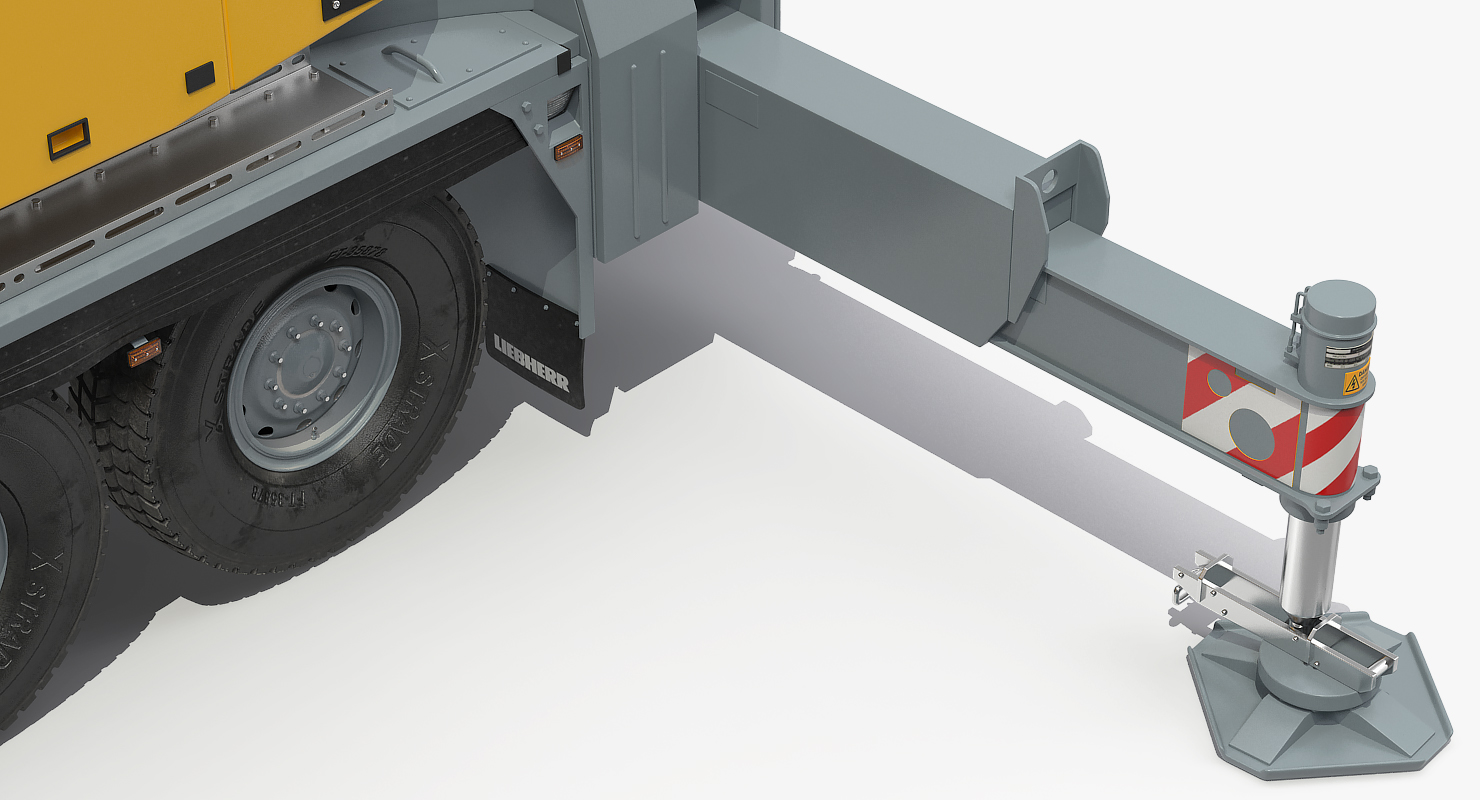 3D Liebherr LTM 1450 Mobile Crane Rigged for Maya