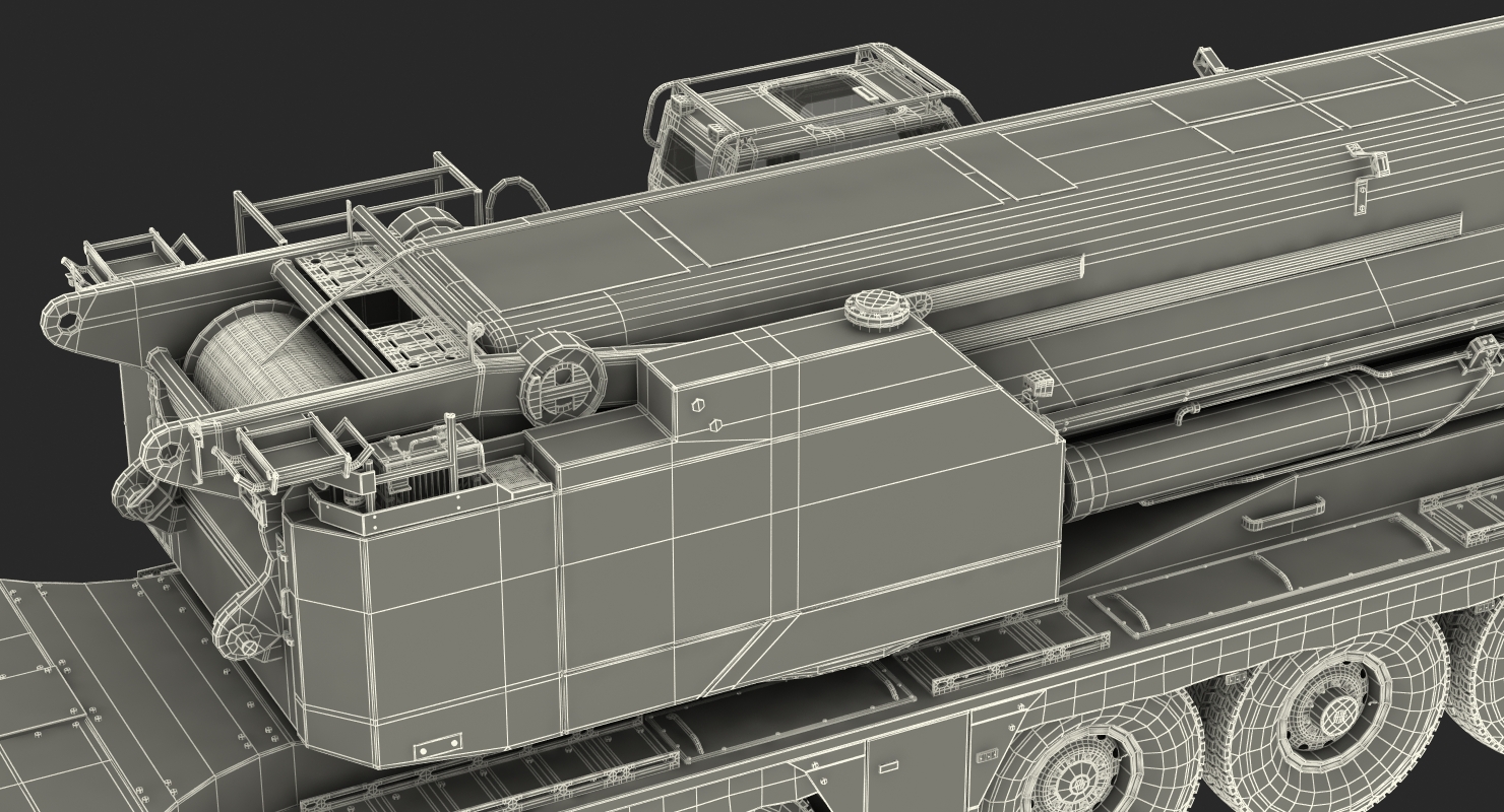 3D Liebherr LTM 1450 Mobile Crane Rigged for Maya