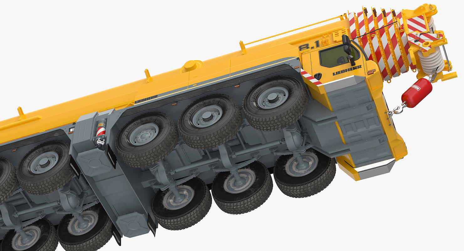 3D Liebherr LTM 1450 Mobile Crane Rigged for Maya