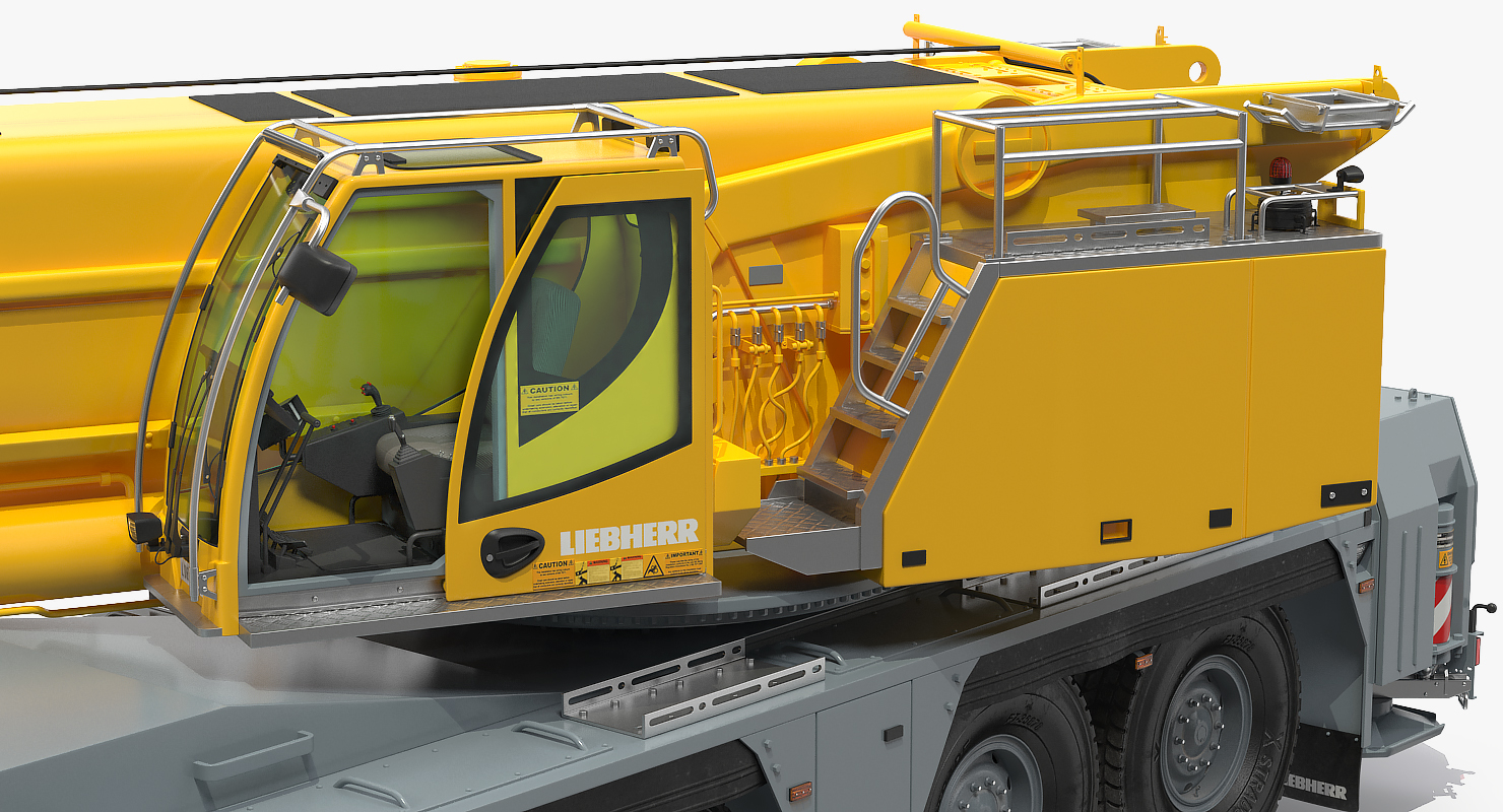 3D Liebherr LTM 1450 Mobile Crane Rigged for Maya