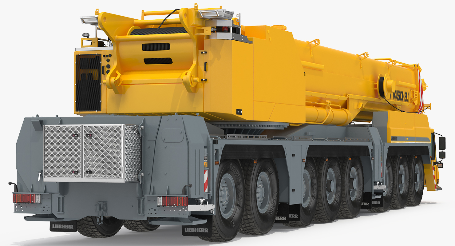 3D Liebherr LTM 1450 Mobile Crane Rigged for Maya