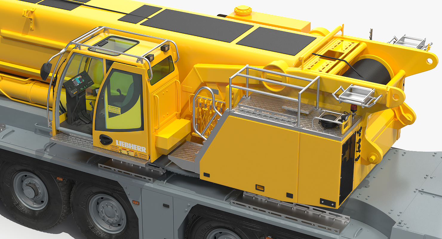 3D Liebherr LTM 1450 Mobile Crane Rigged for Maya