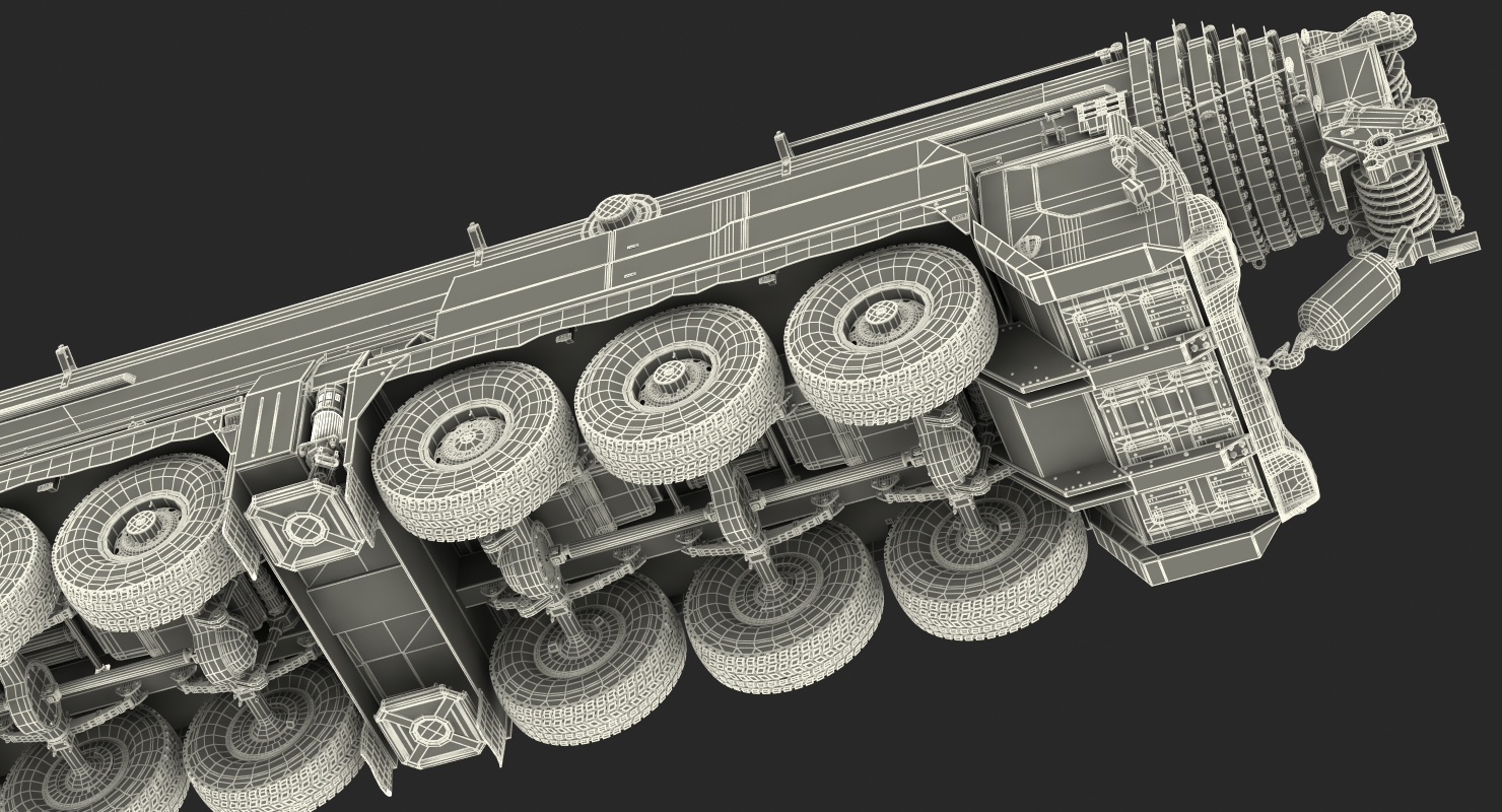 3D Liebherr LTM 1450 Mobile Crane Rigged for Maya