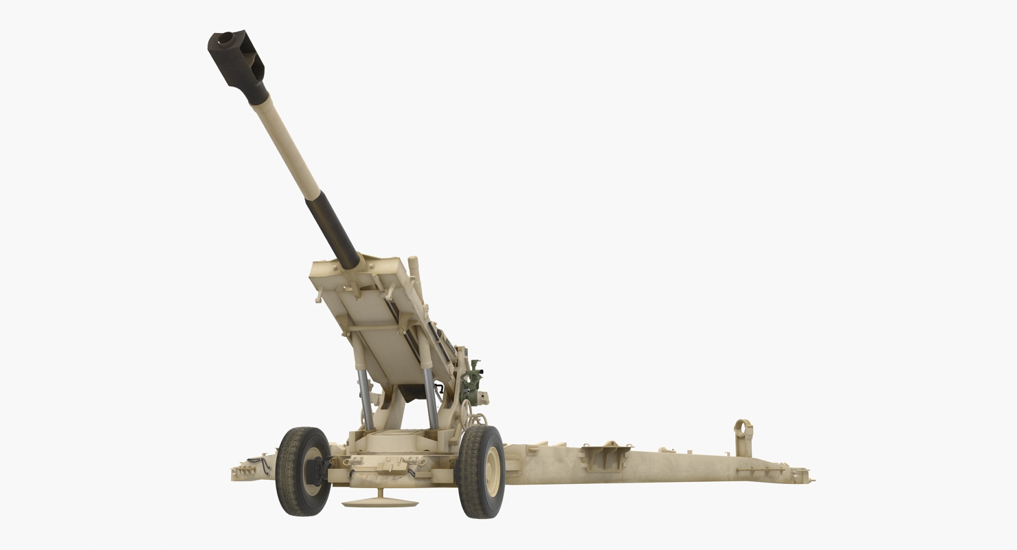 Artillery M198 155mm Howitzer 3D model