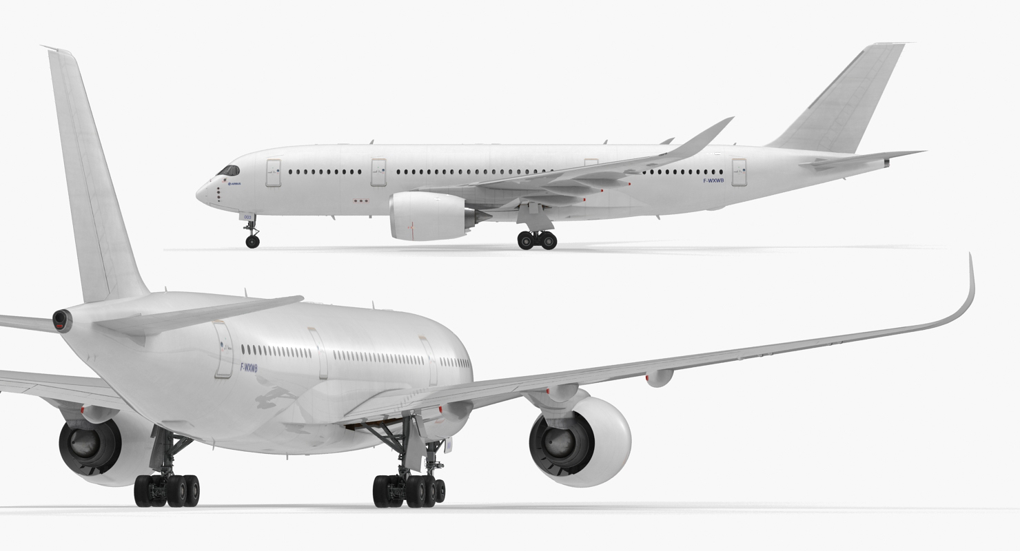 3D model Airbus A350 800 Generic Rigged