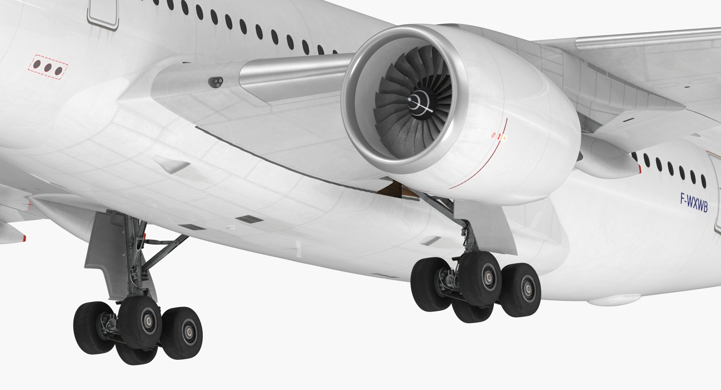 3D model Airbus A350 800 Generic Rigged