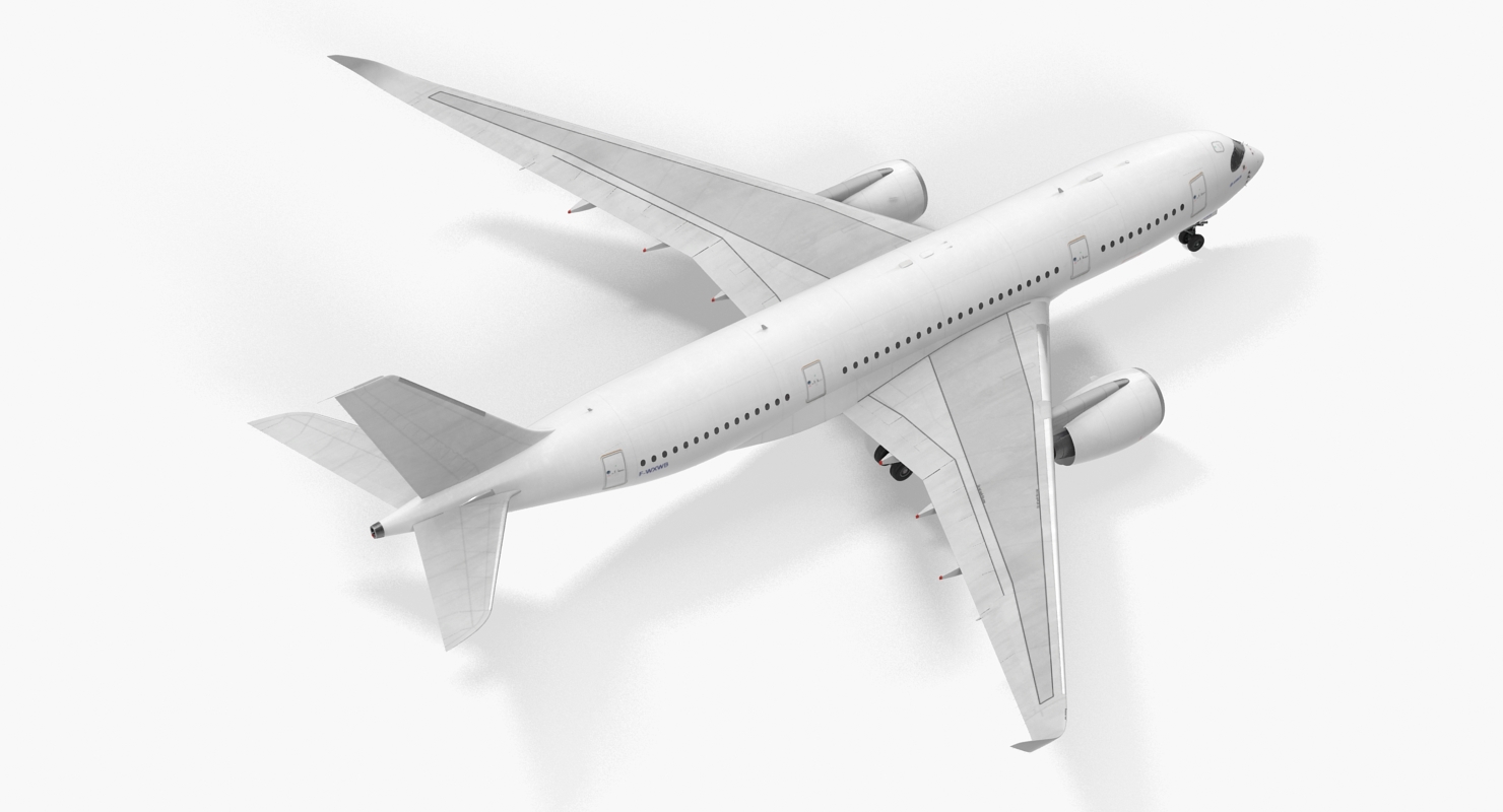 3D model Airbus A350 800 Generic Rigged