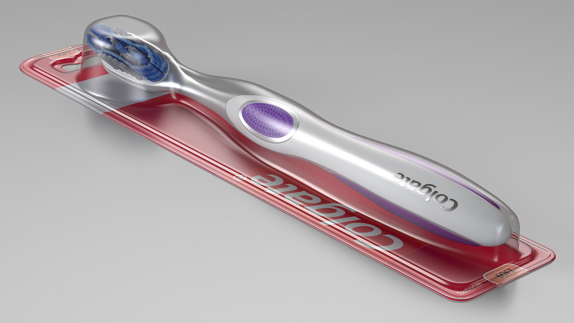 3D Colgate 360 Optic Toothbrush Blister Packaging