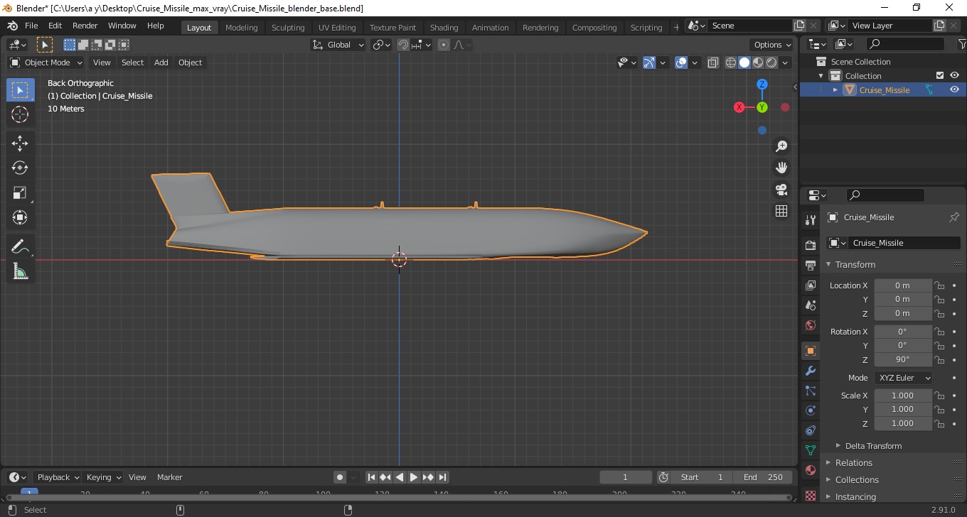 Cruise Missile 3D model