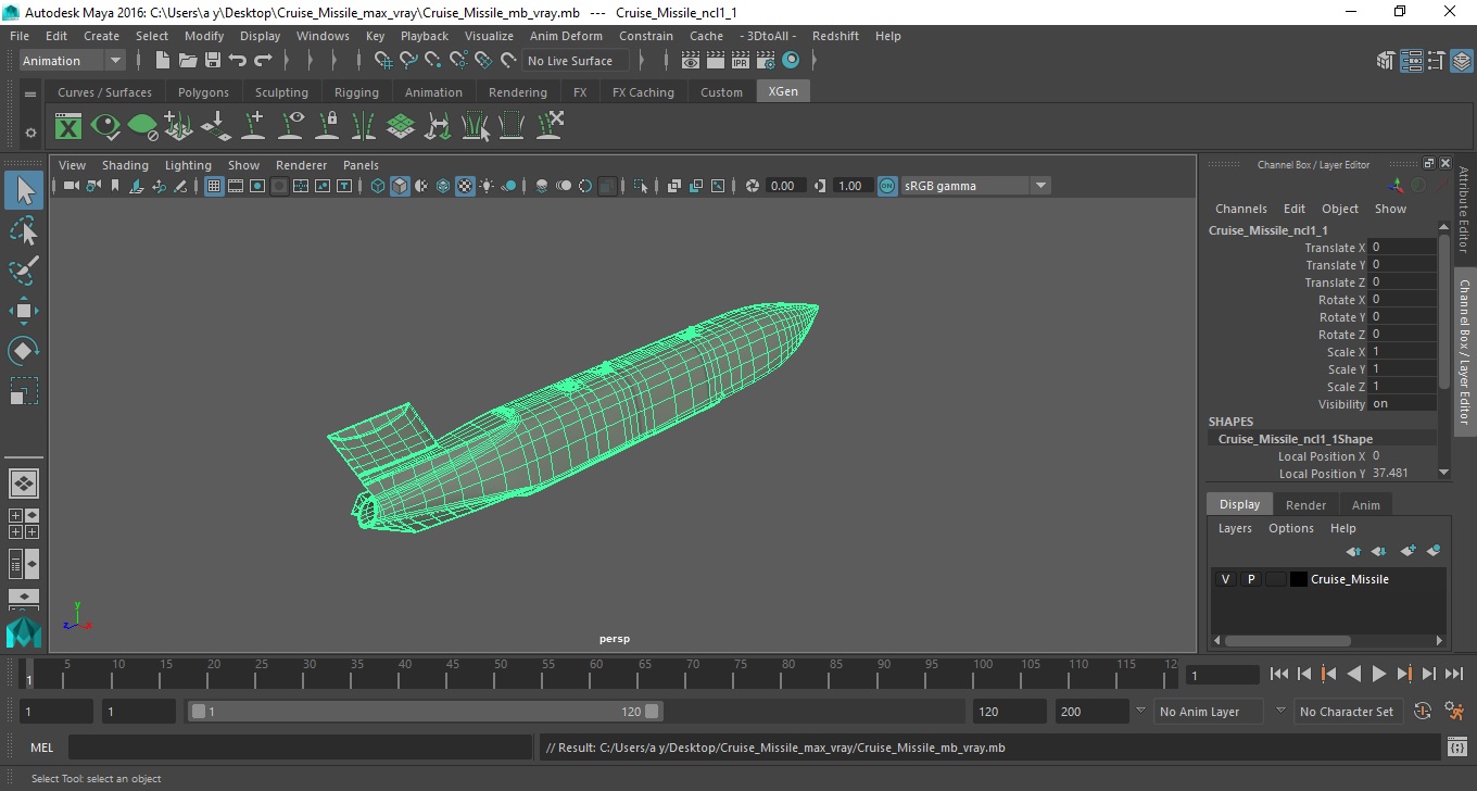 Cruise Missile 3D model
