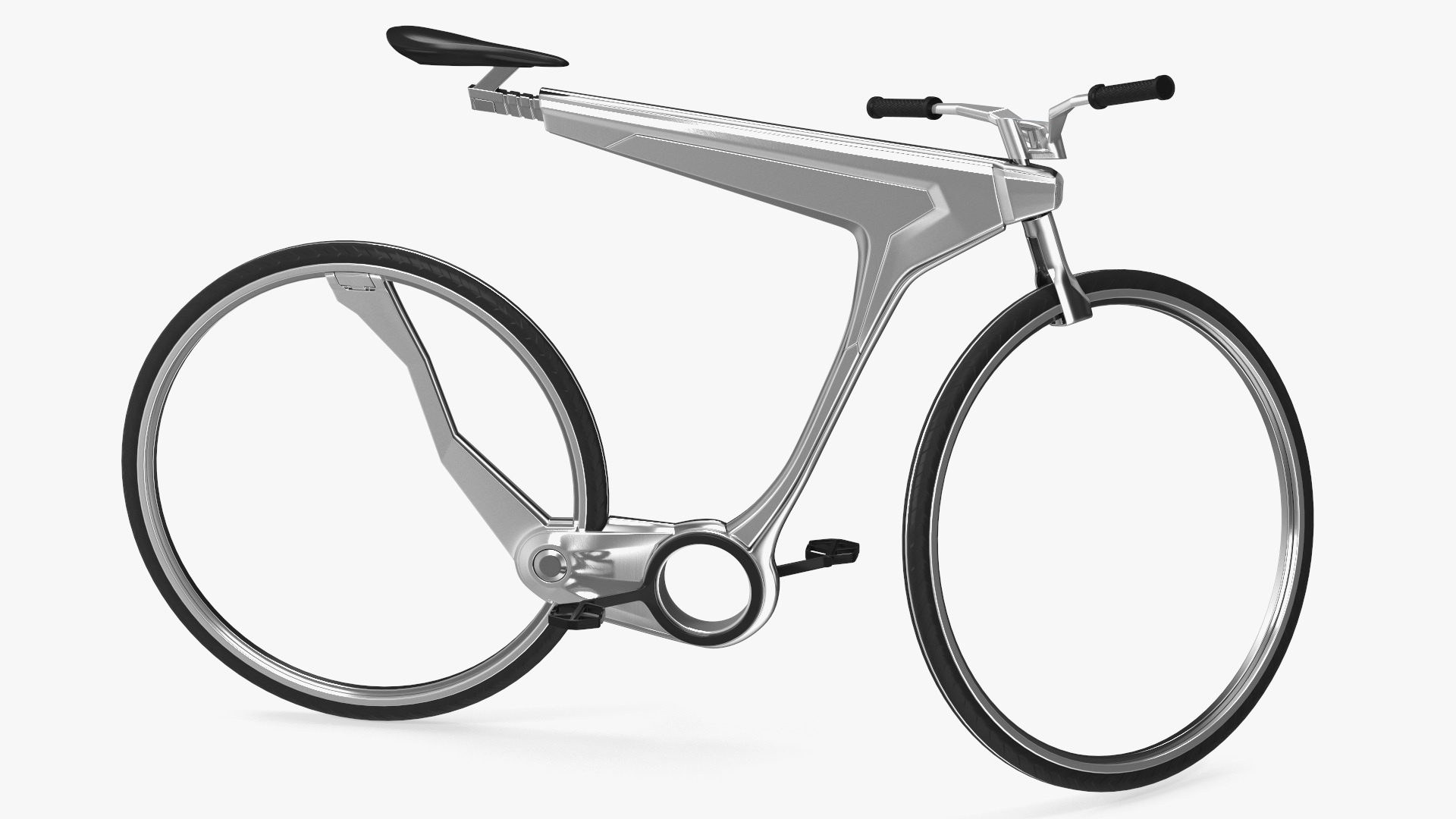 3D Futuristic Electric Bicycle Rigged for Maya model