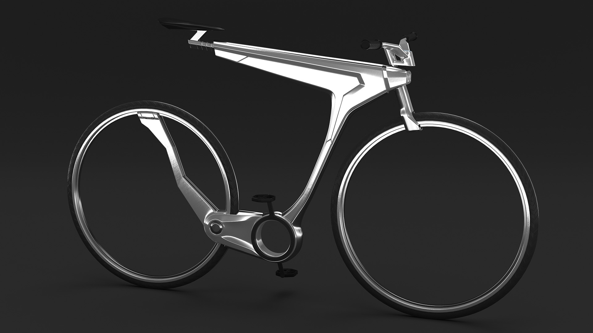 3D Futuristic Electric Bicycle Rigged for Maya model