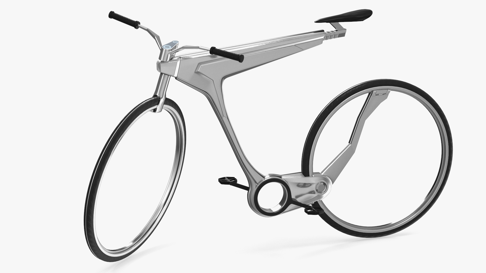 3D Futuristic Electric Bicycle Rigged for Maya model
