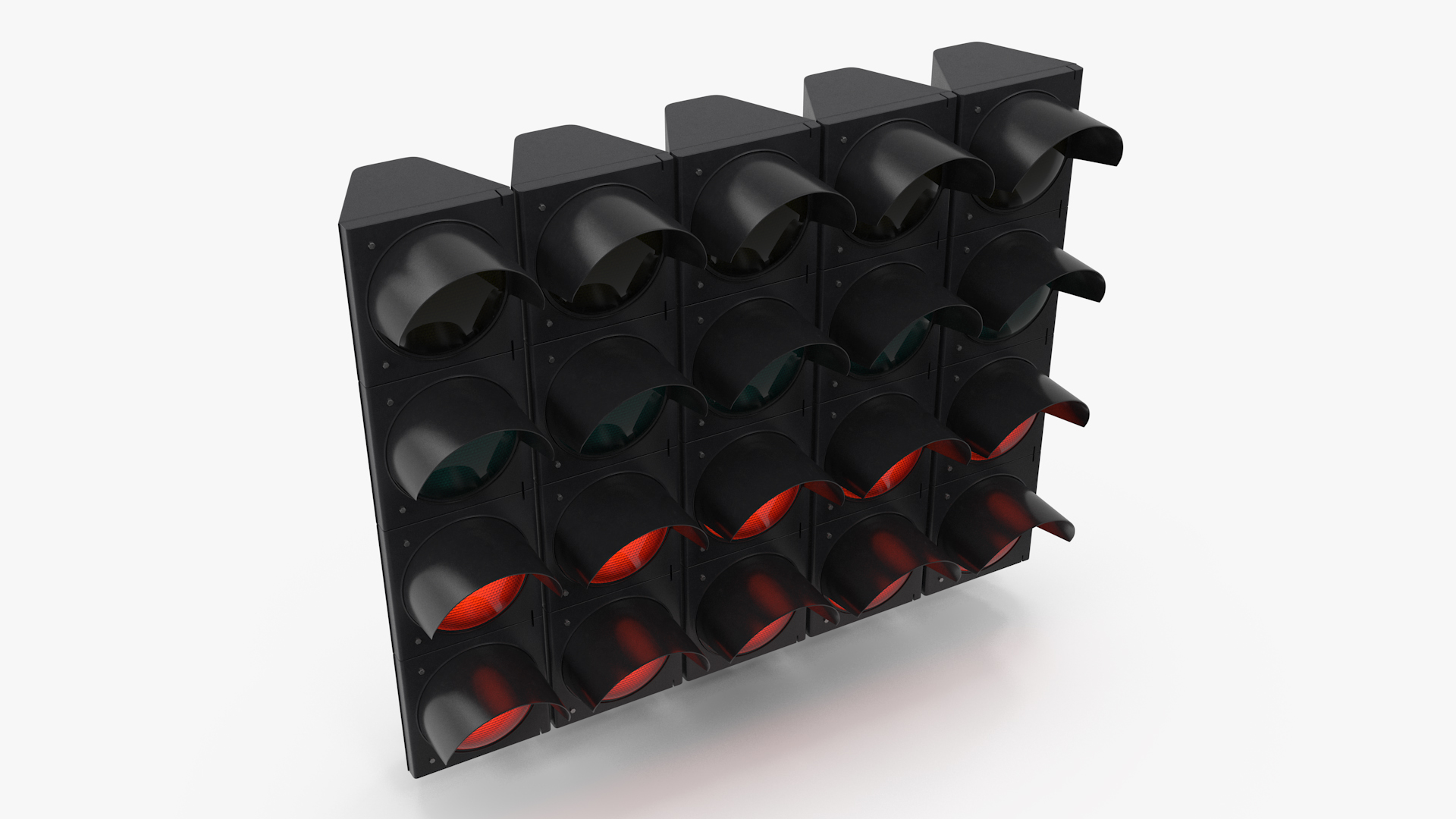 3D Racing Start Lights Red model