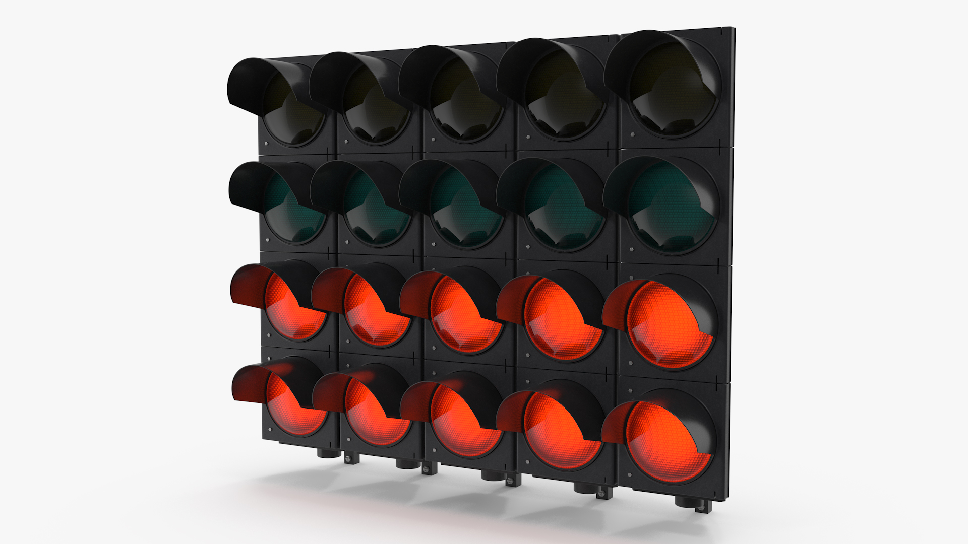 3D Racing Start Lights Red model