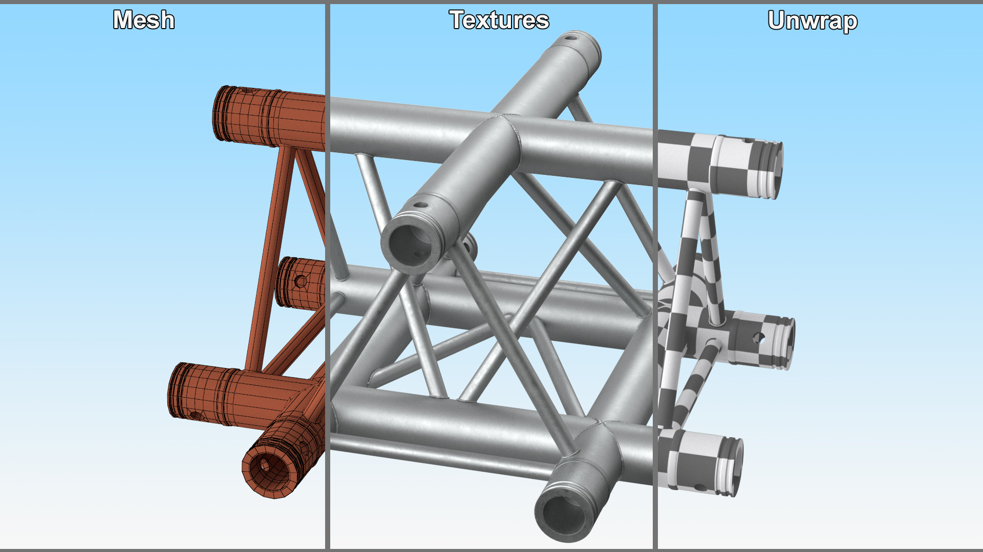 3D Corner Truss Modular Triangular