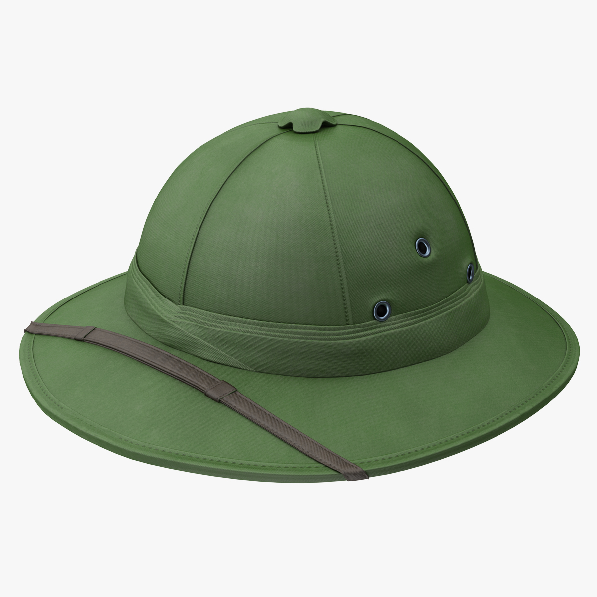 Vietnam Pith Helmet 3D Model, view 4