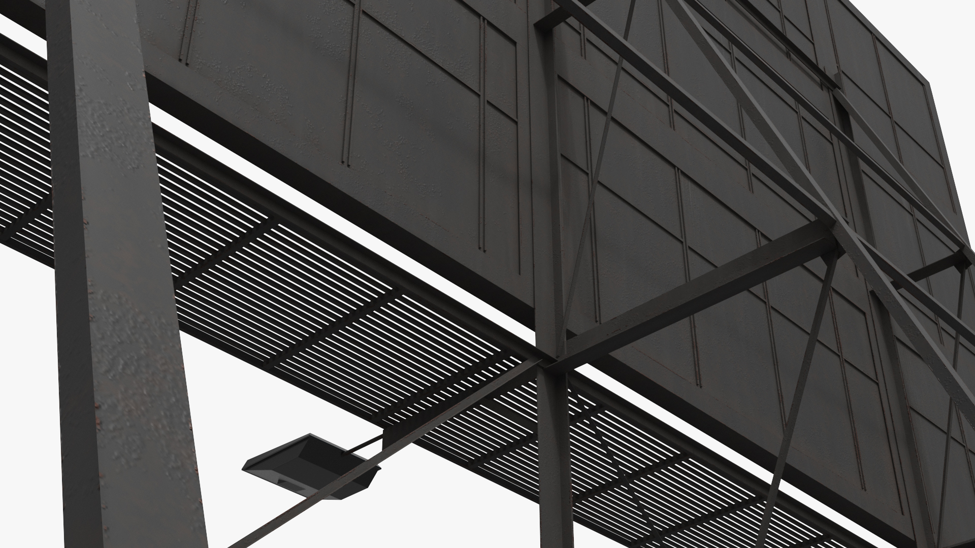 Mockup Trivision Billboard Support Frame Rigged - view 8