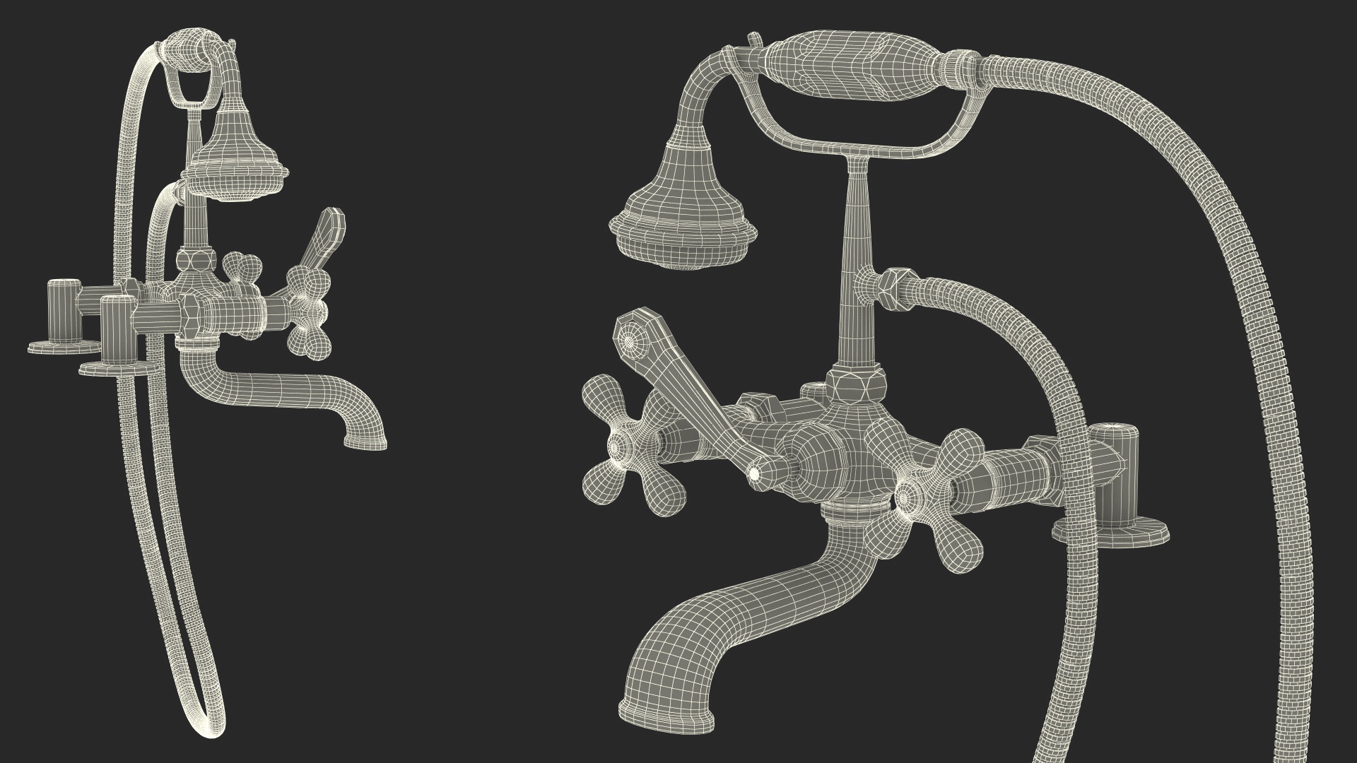 3D model Classic Bath Shower Mixer