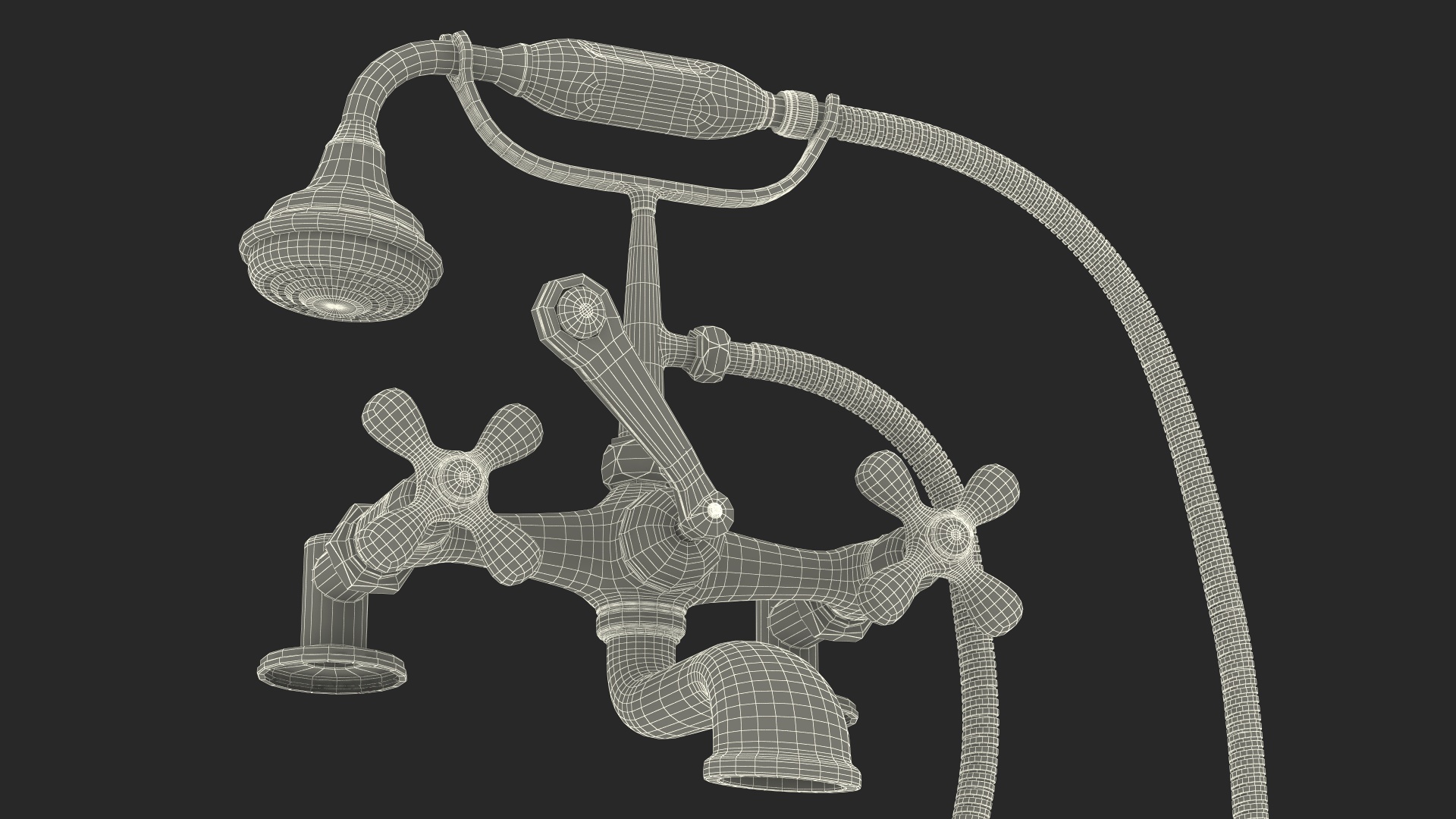 3D model Classic Bath Shower Mixer