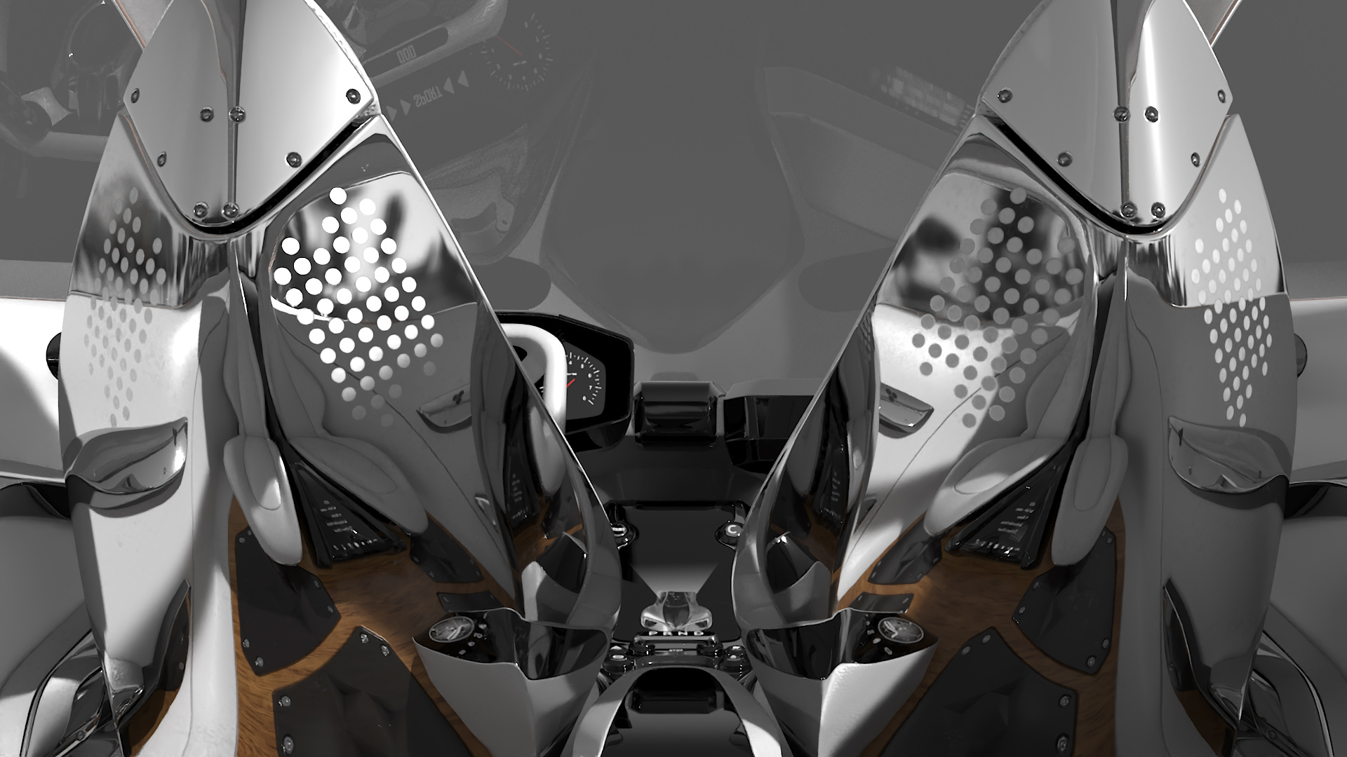 3D Futuristic S-Class Concept Vehicle Silver