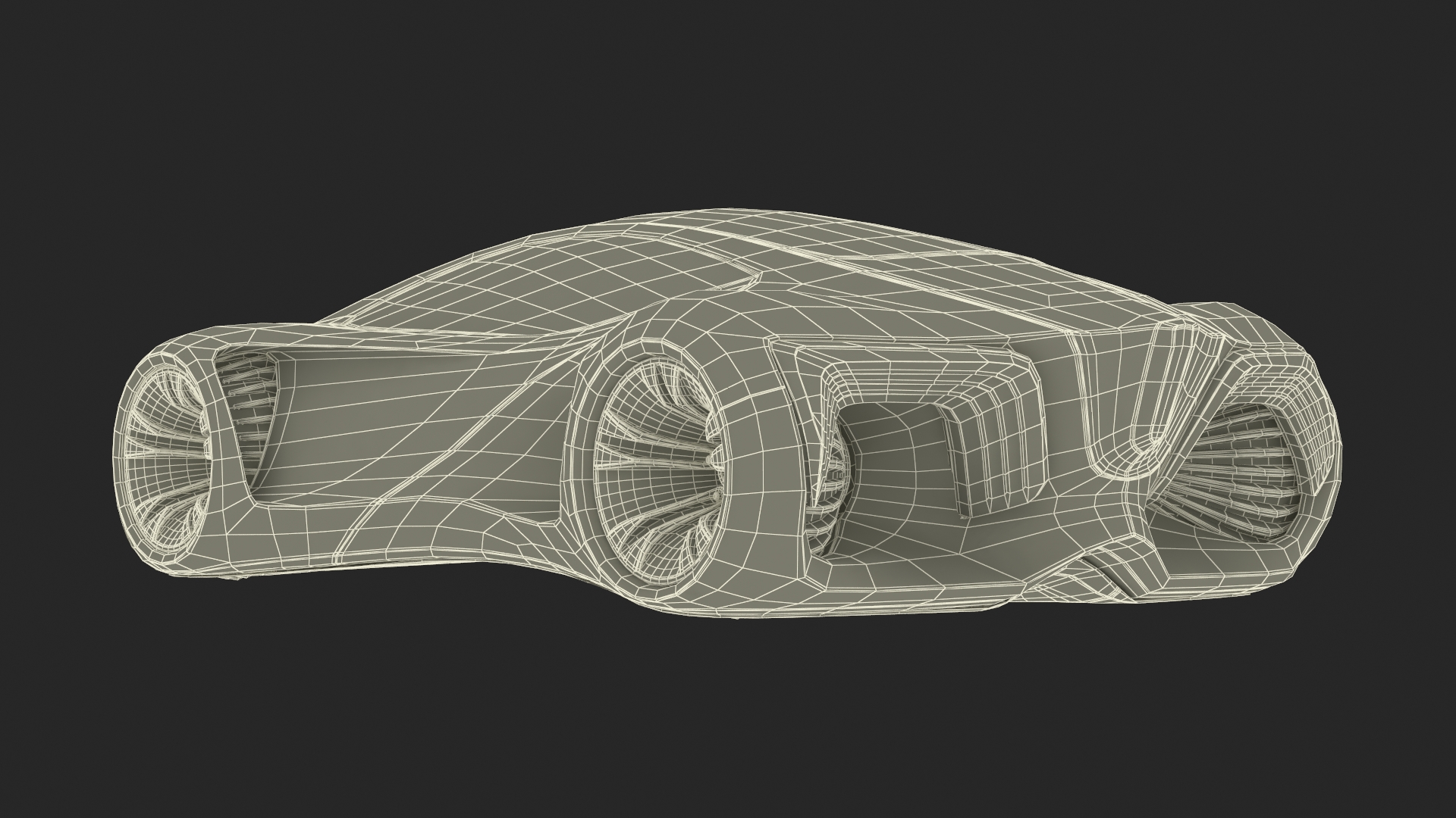 3D Futuristic S-Class Concept Vehicle Silver