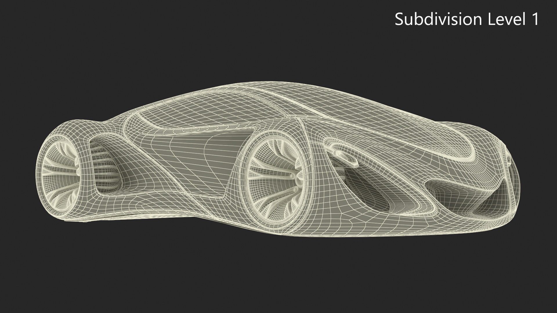 3D Futuristic S-Class Concept Vehicle Silver